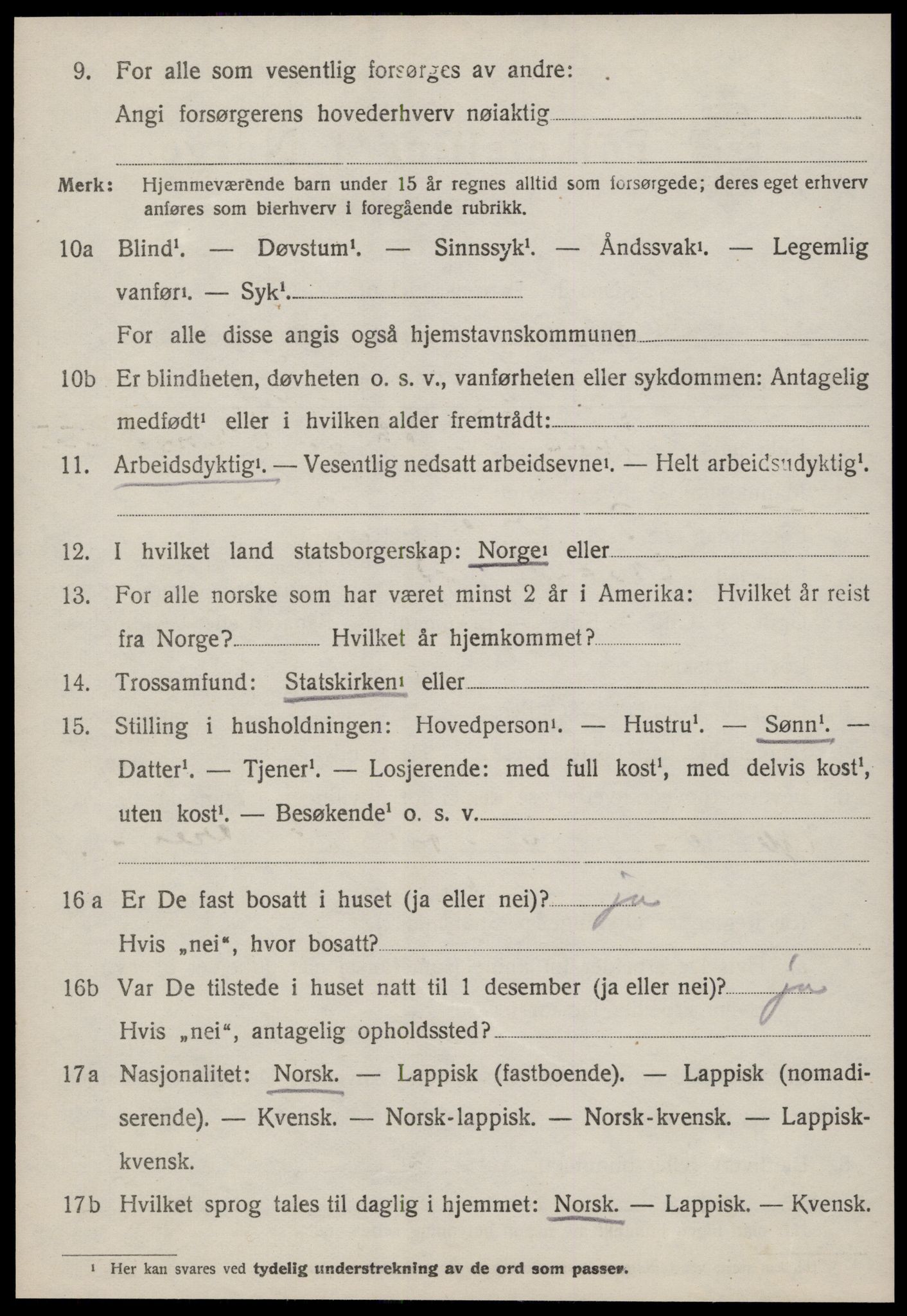 SAT, 1920 census for Stadsbygd, 1920, p. 3055