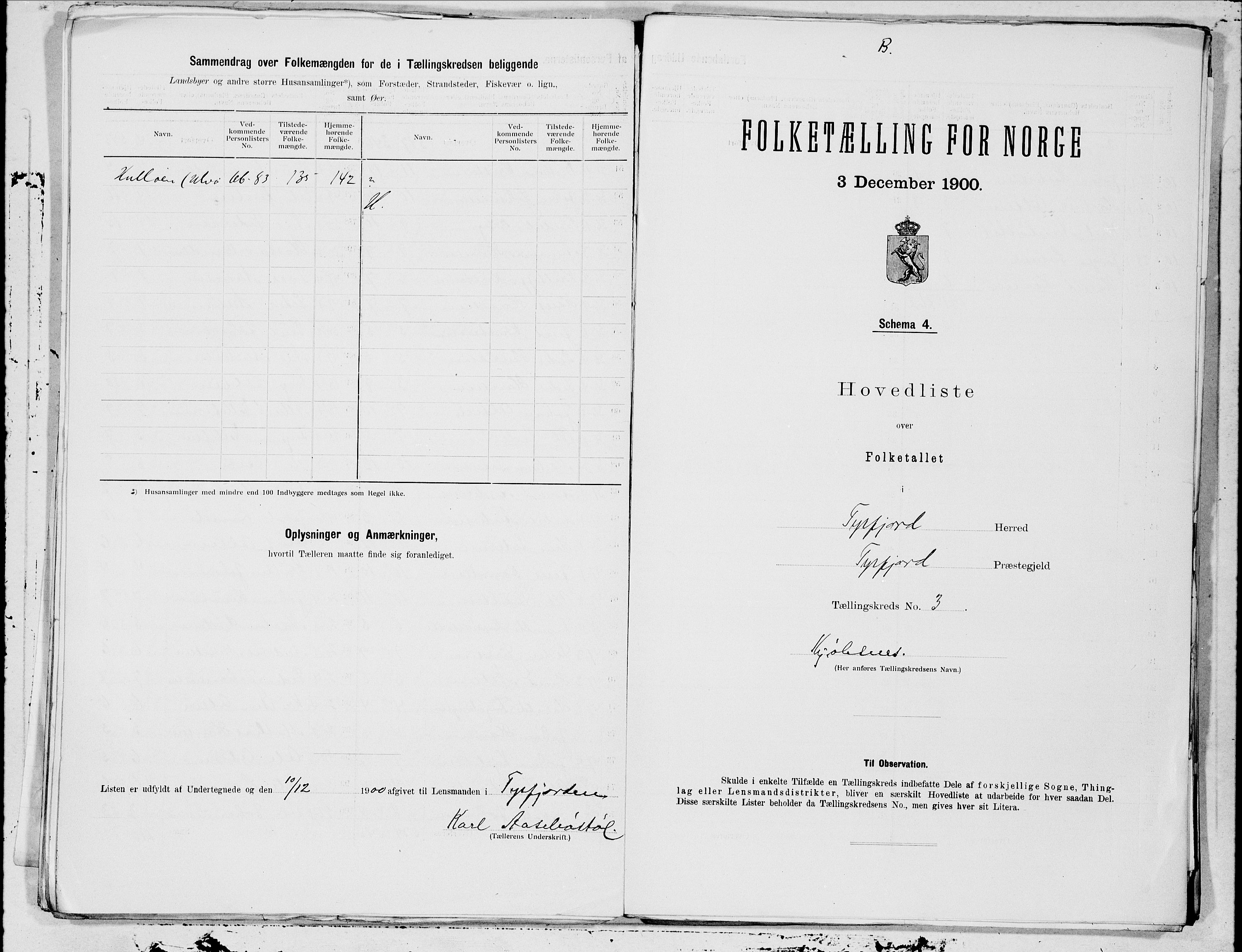 SAT, 1900 census for Tysfjord, 1900, p. 8