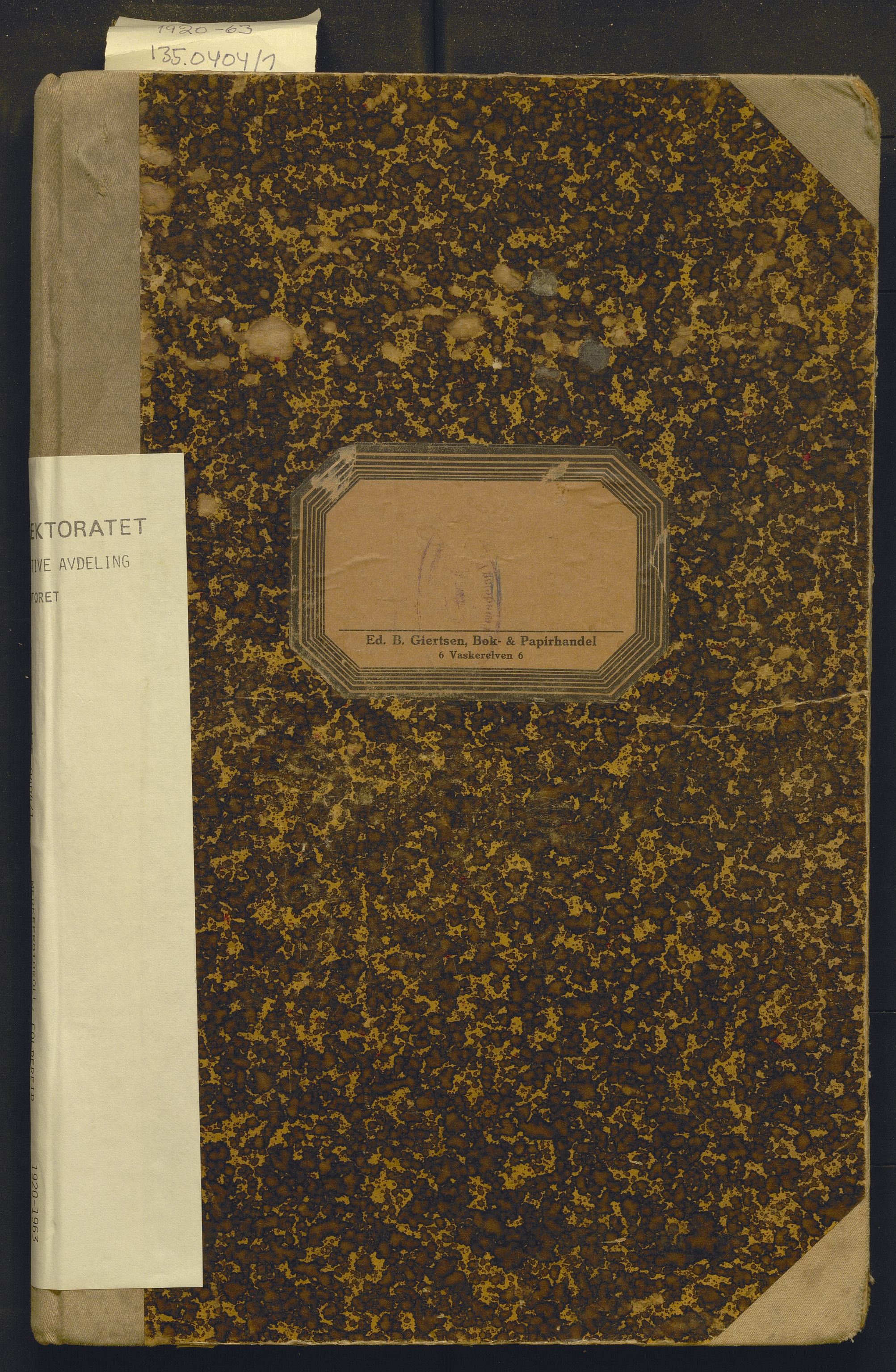 Fiskeridirektoratet - 1 Adm. ledelse - 13 Båtkontoret, AV/SAB-A-2003/I/Ia/Iad/L0007: 135.0404/1 Merkeprotokoll - Foldereid, 1920-1963