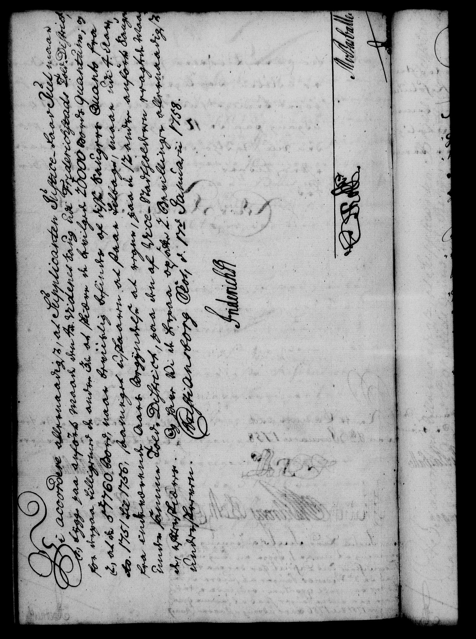 Rentekammeret, Kammerkanselliet, RA/EA-3111/G/Gf/Gfa/L0040: Norsk relasjons- og resolusjonsprotokoll (merket RK 52.40), 1758, p. 70