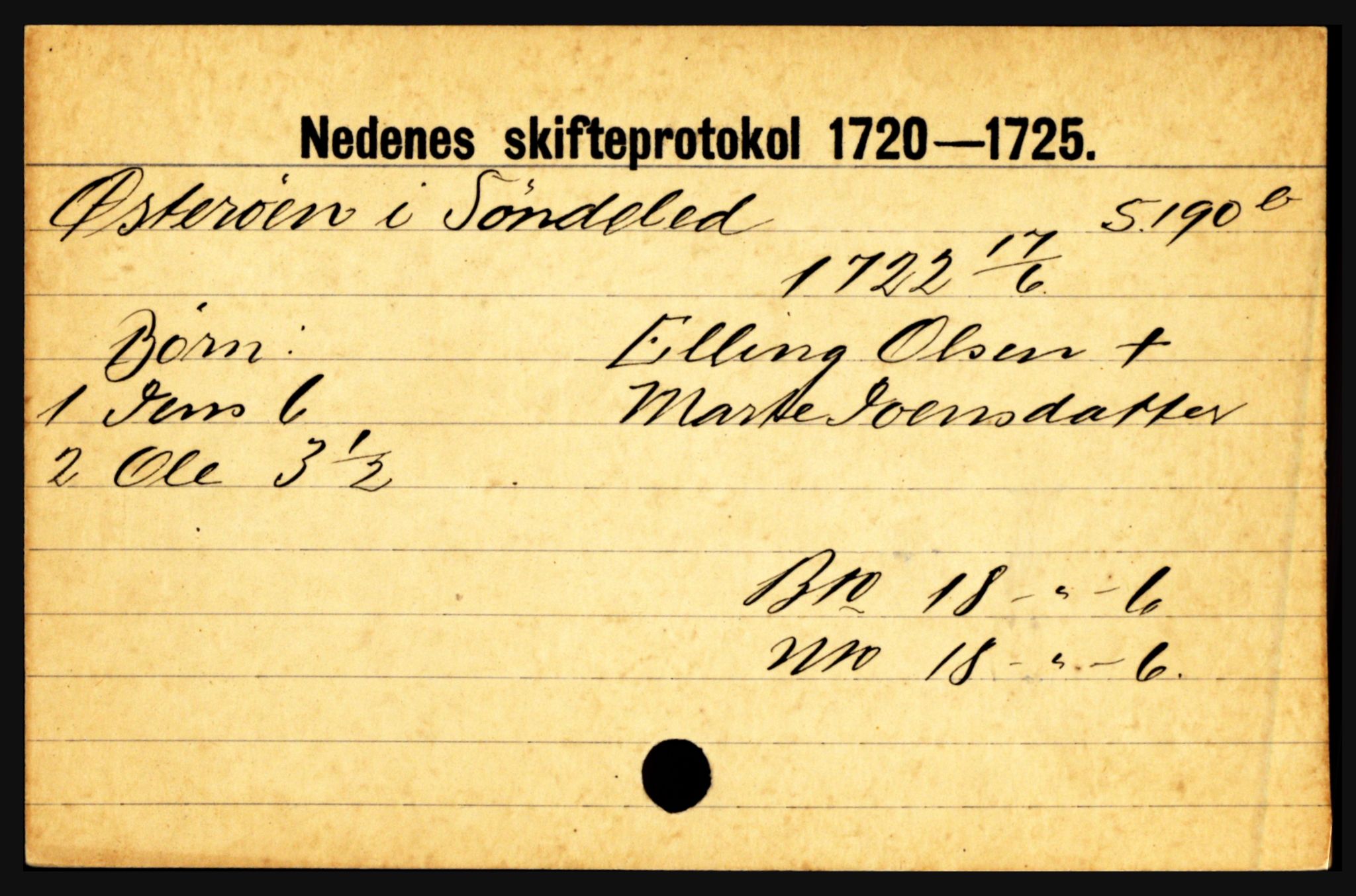 Nedenes sorenskriveri før 1824, AV/SAK-1221-0007/H, p. 34143