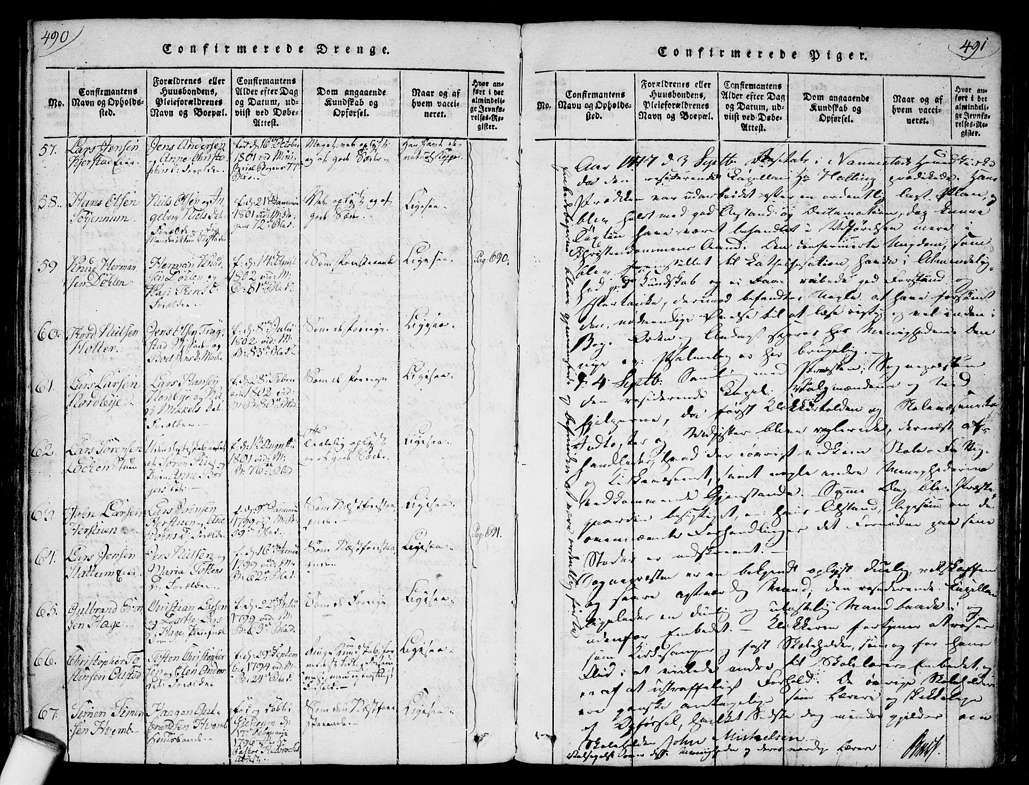 Nannestad prestekontor Kirkebøker, AV/SAO-A-10414a/F/Fa/L0009: Parish register (official) no. I 9, 1815-1840, p. 490-491