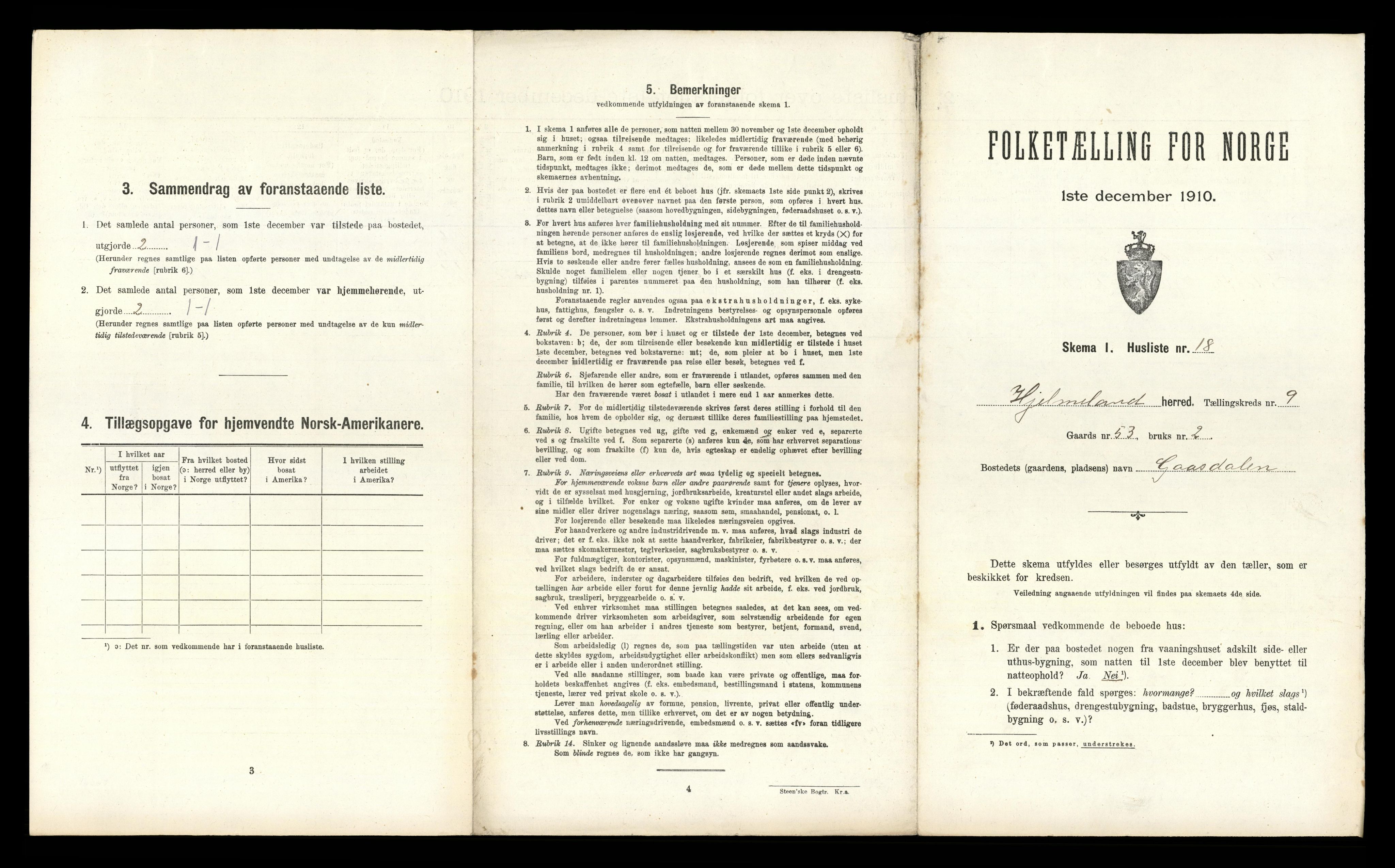 RA, 1910 census for Hjelmeland, 1910, p. 534