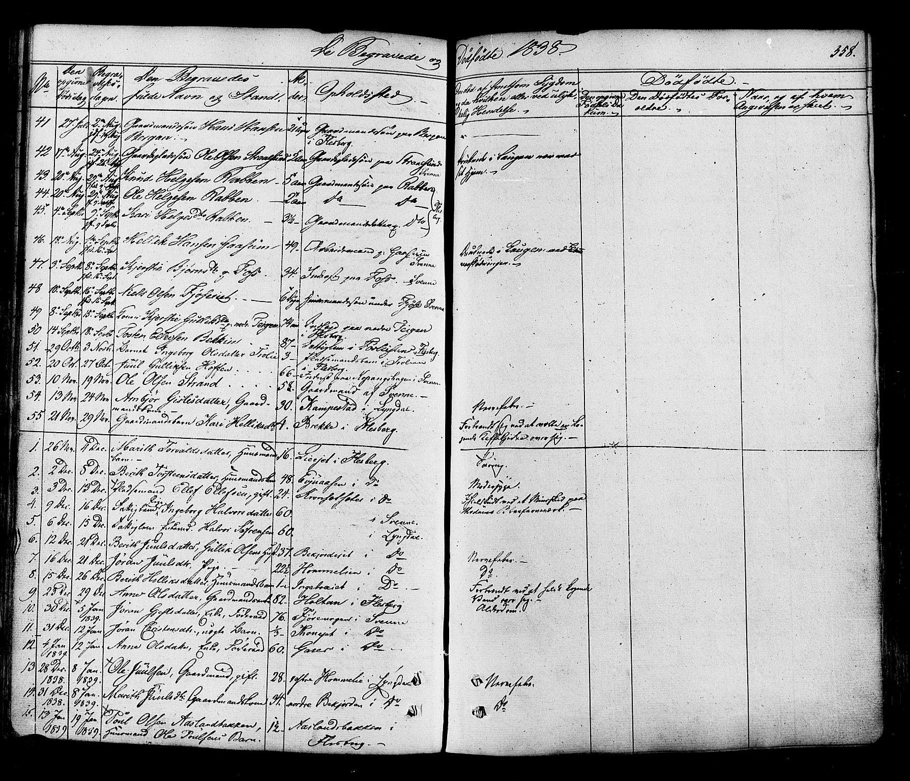 Flesberg kirkebøker, AV/SAKO-A-18/F/Fa/L0006: Parish register (official) no. I 6, 1834-1860, p. 358