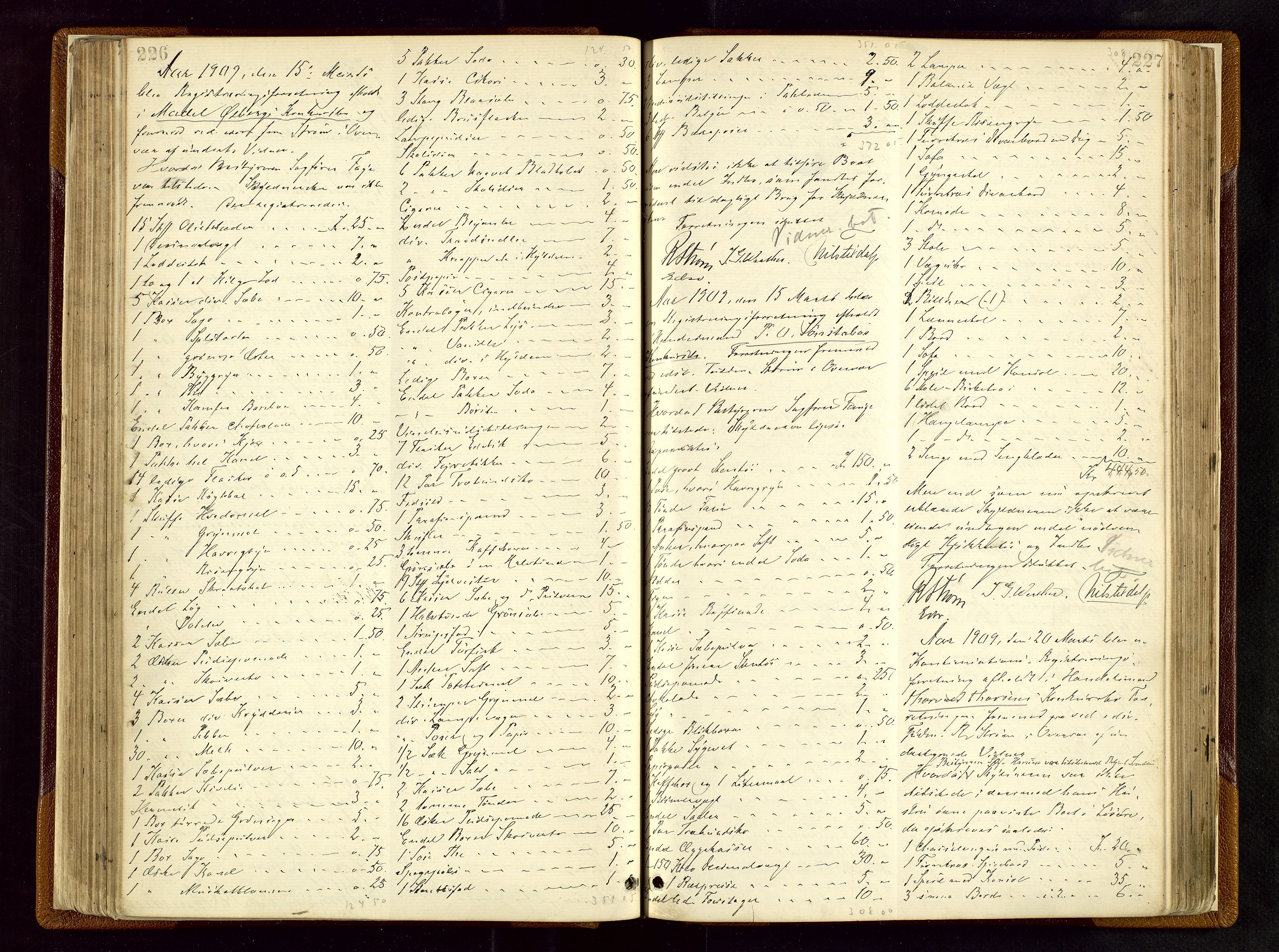 Haugesund tingrett, AV/SAST-A-101415/01/IV/IVB/L0003: Skifteregistreringsprotokoll, med register, 1898-1914, p. 226-227