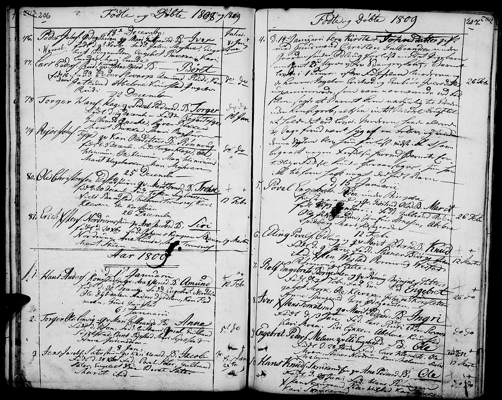 Ringebu prestekontor, SAH/PREST-082/H/Ha/Haa/L0003: Parish register (official) no. 3, 1781-1820, p. 206-207