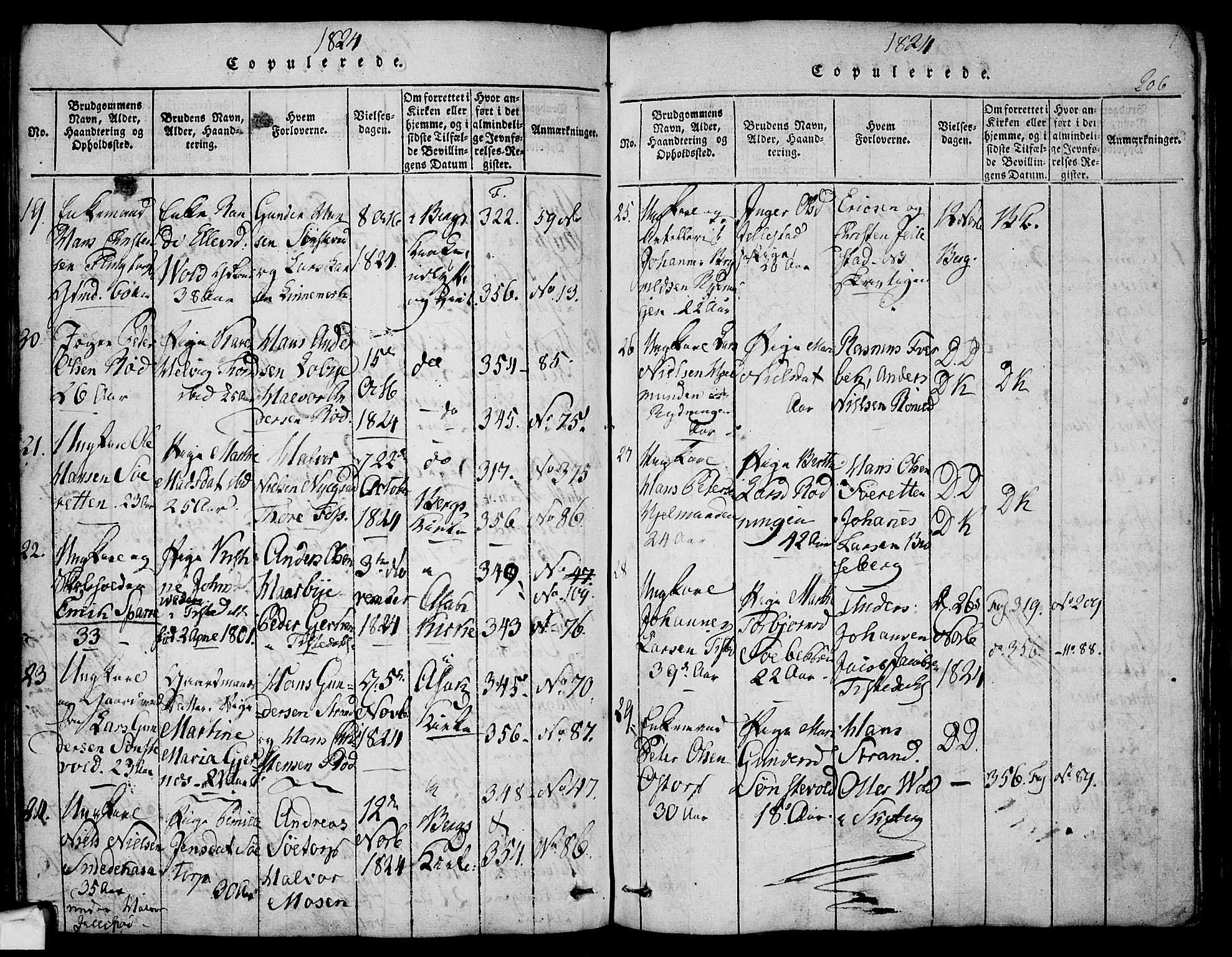 Berg prestekontor Kirkebøker, SAO/A-10902/F/Fa/L0002: Parish register (official) no. I 2, 1815-1831, p. 206