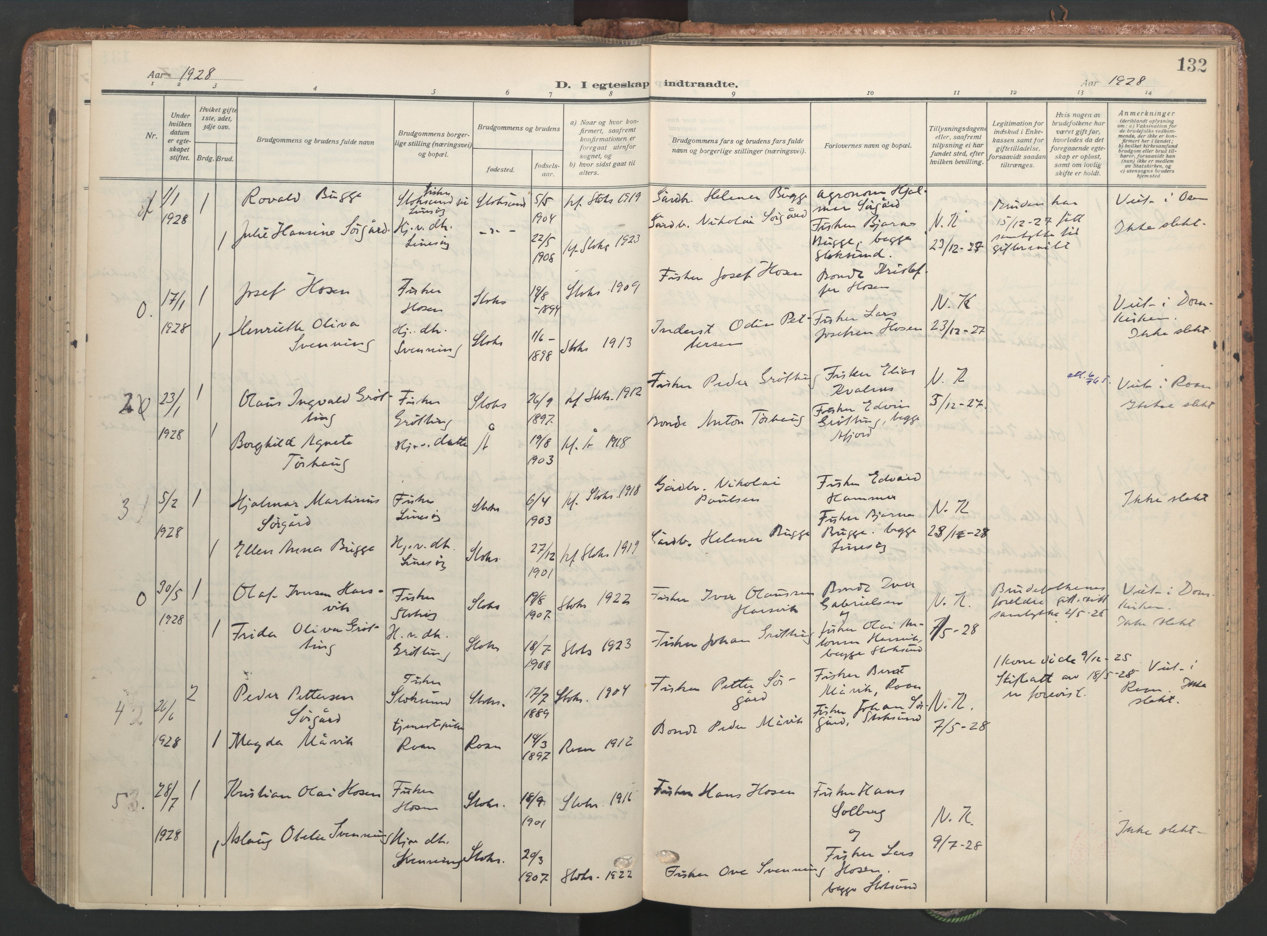 Ministerialprotokoller, klokkerbøker og fødselsregistre - Sør-Trøndelag, AV/SAT-A-1456/656/L0694: Parish register (official) no. 656A03, 1914-1931, p. 132