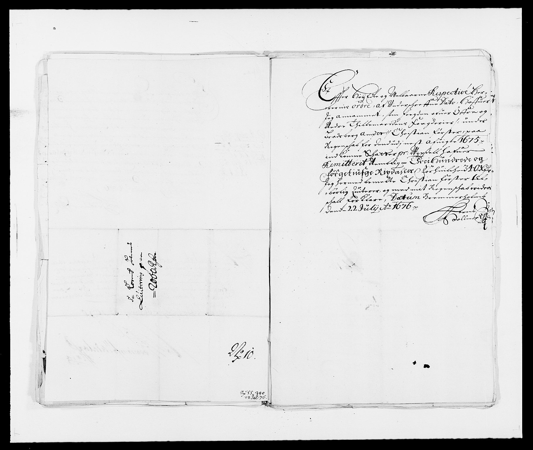 Rentekammeret inntil 1814, Reviderte regnskaper, Fogderegnskap, AV/RA-EA-4092/R35/L2064: Fogderegnskap Øvre og Nedre Telemark, 1675, p. 208