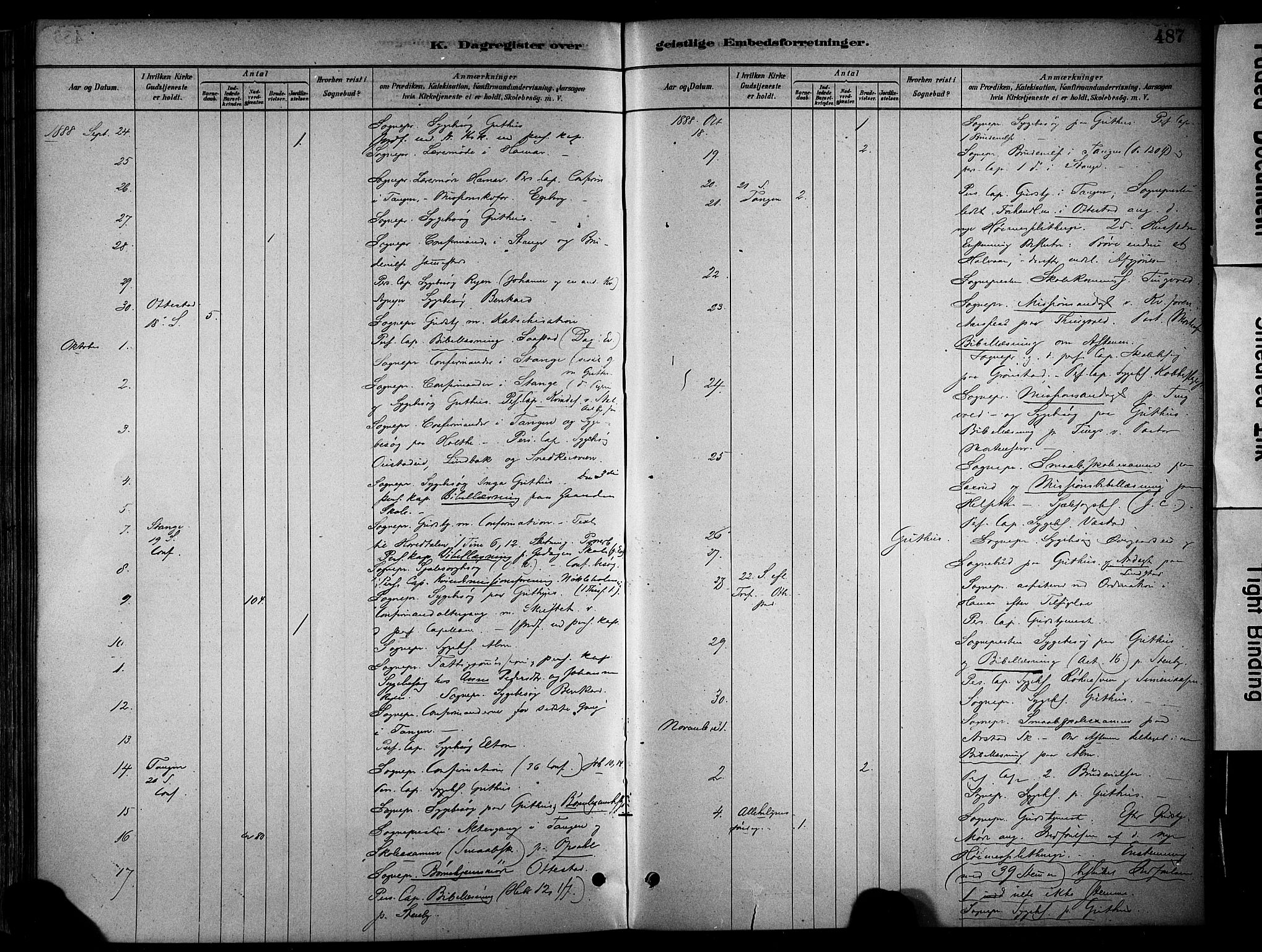 Stange prestekontor, AV/SAH-PREST-002/K/L0017: Parish register (official) no. 17, 1880-1893, p. 487