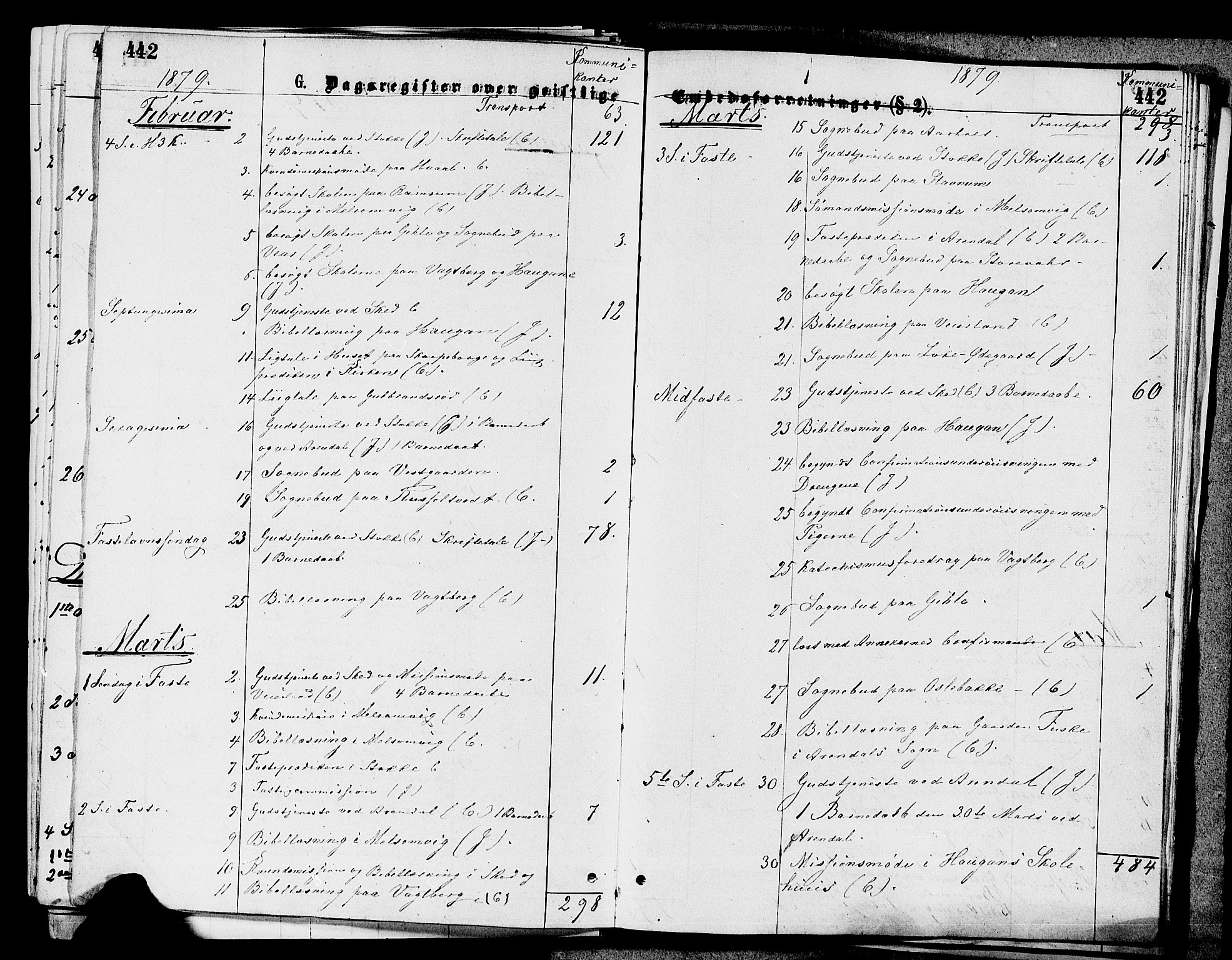 Stokke kirkebøker, AV/SAKO-A-320/F/Fa/L0009: Parish register (official) no. I 9, 1872-1883, p. 442