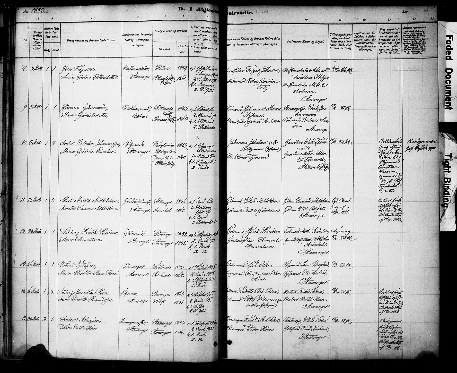 Domkirken sokneprestkontor, AV/SAST-A-101812/001/30/30BA/L0029: Parish register (official) no. A 28, 1878-1904, p. 32