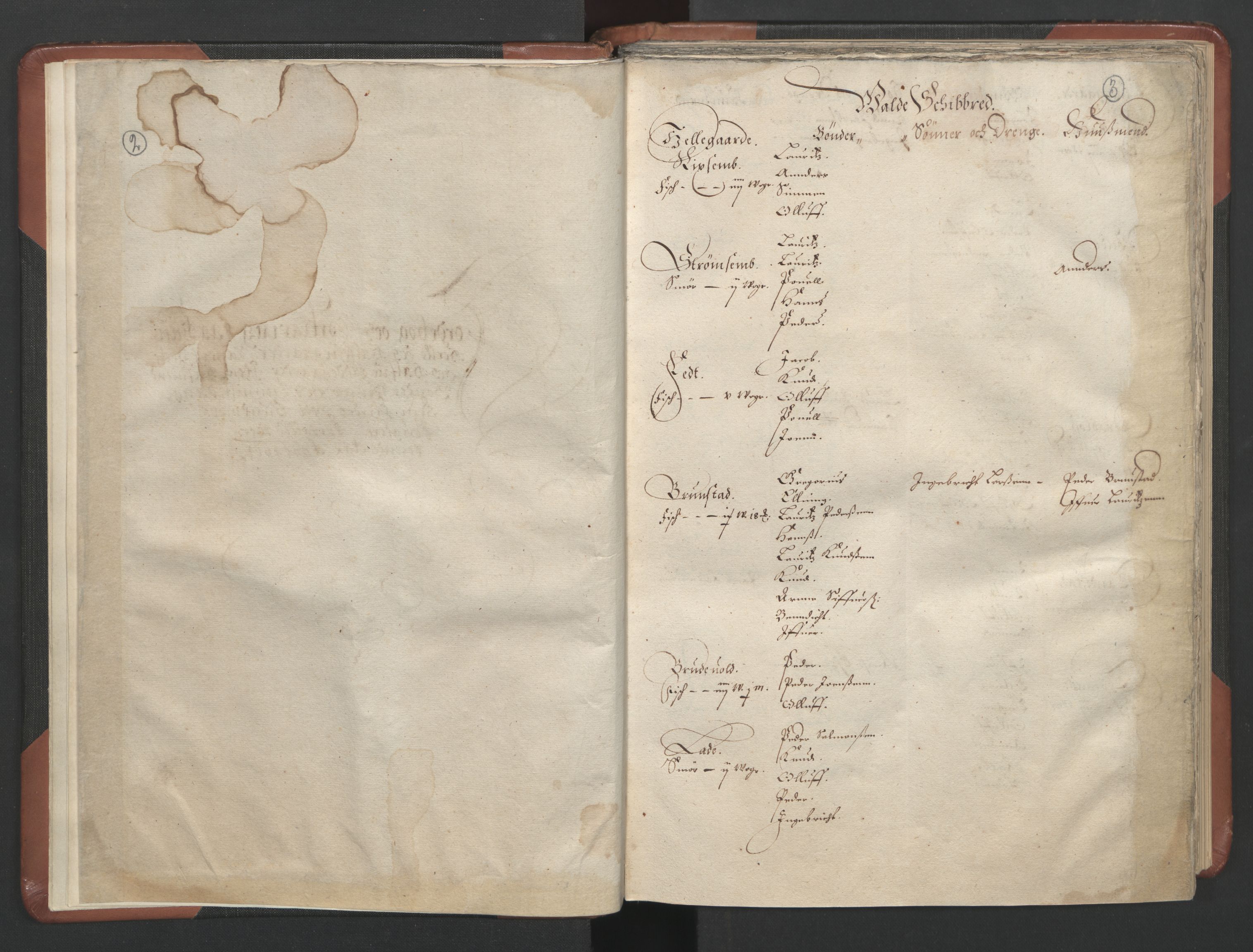 RA, Bailiff's Census 1664-1666, no. 16: Romsdal fogderi and Sunnmøre fogderi, 1664-1665, p. 2-3