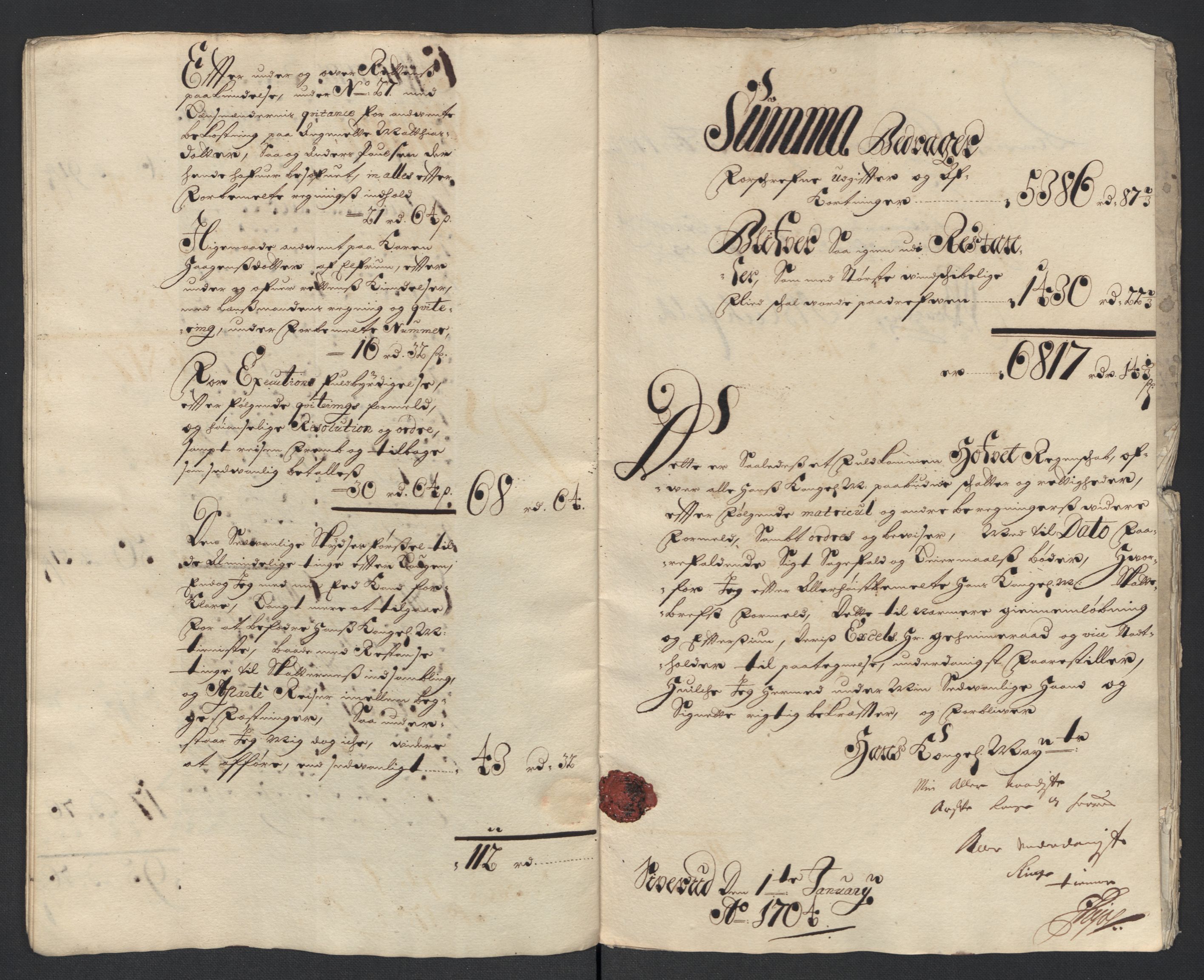 Rentekammeret inntil 1814, Reviderte regnskaper, Fogderegnskap, AV/RA-EA-4092/R13/L0841: Fogderegnskap Solør, Odal og Østerdal, 1703, p. 19