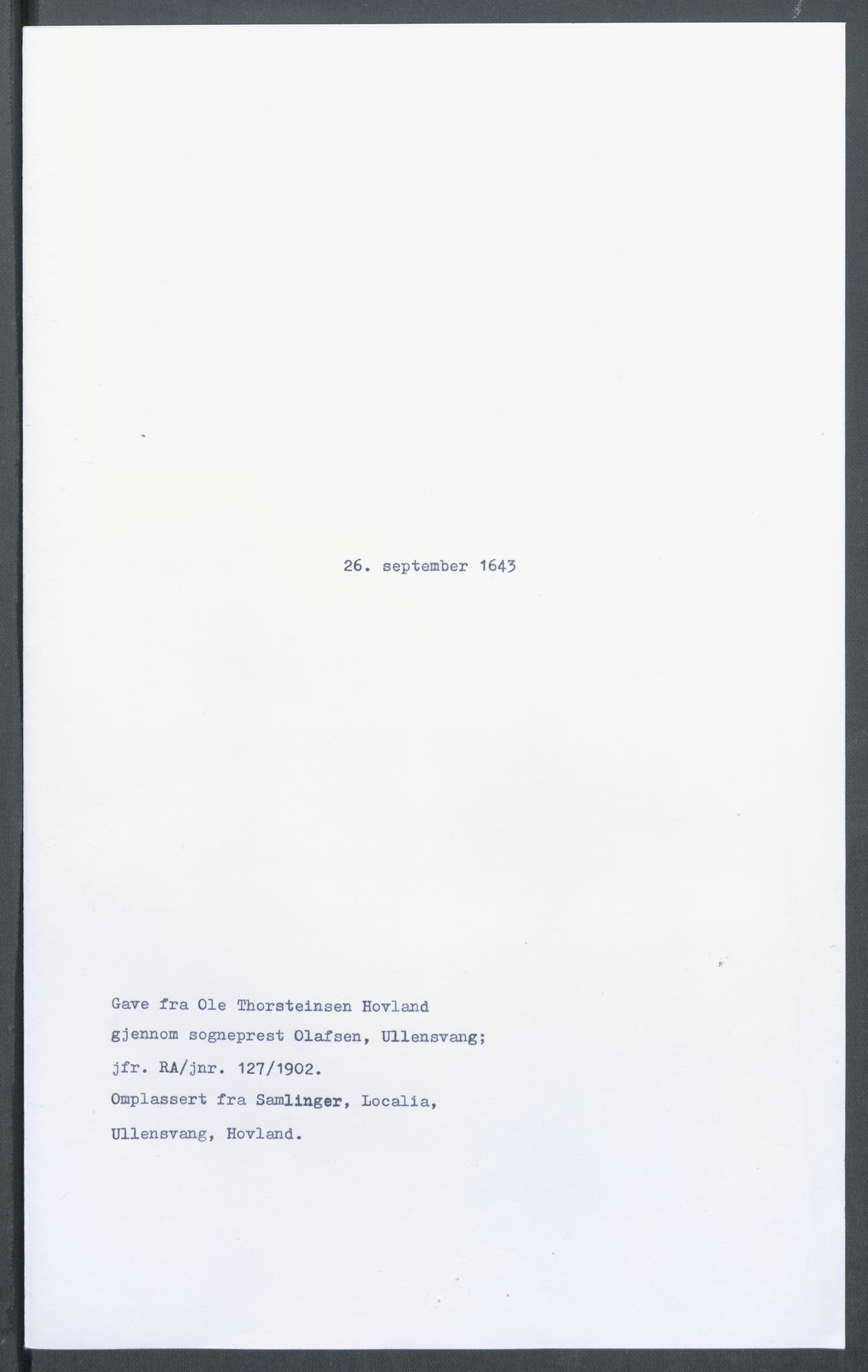 Riksarkivets diplomsamling, AV/RA-EA-5965/F02/L0157: Dokumenter, 1643, p. 93