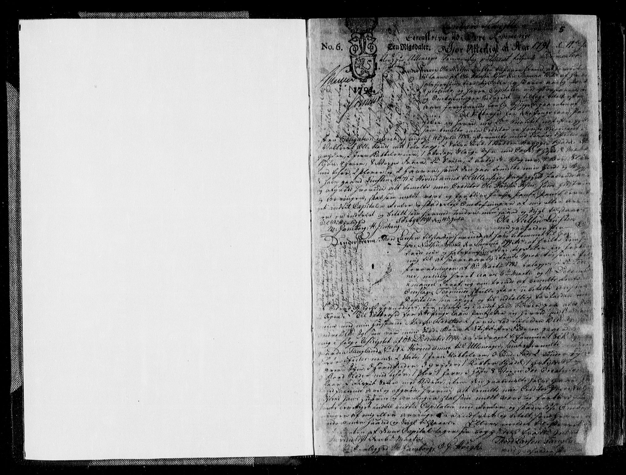 Øvre Romerike sorenskriveri, SAO/A-10649/G/Gb/L0005: Mortgage book no. 5, 1791-1800, p. 1
