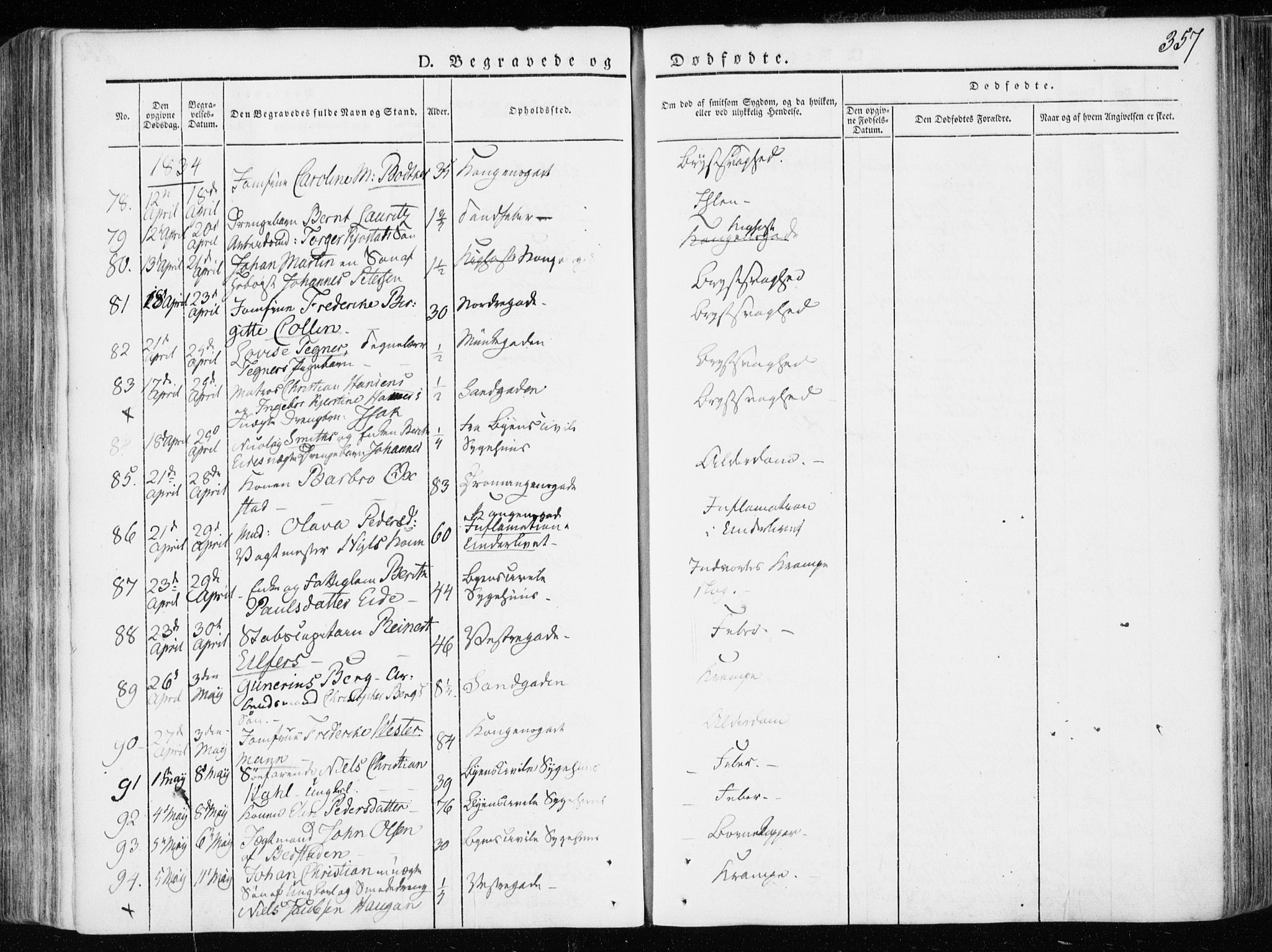 Ministerialprotokoller, klokkerbøker og fødselsregistre - Sør-Trøndelag, AV/SAT-A-1456/601/L0047: Parish register (official) no. 601A15, 1831-1839, p. 357