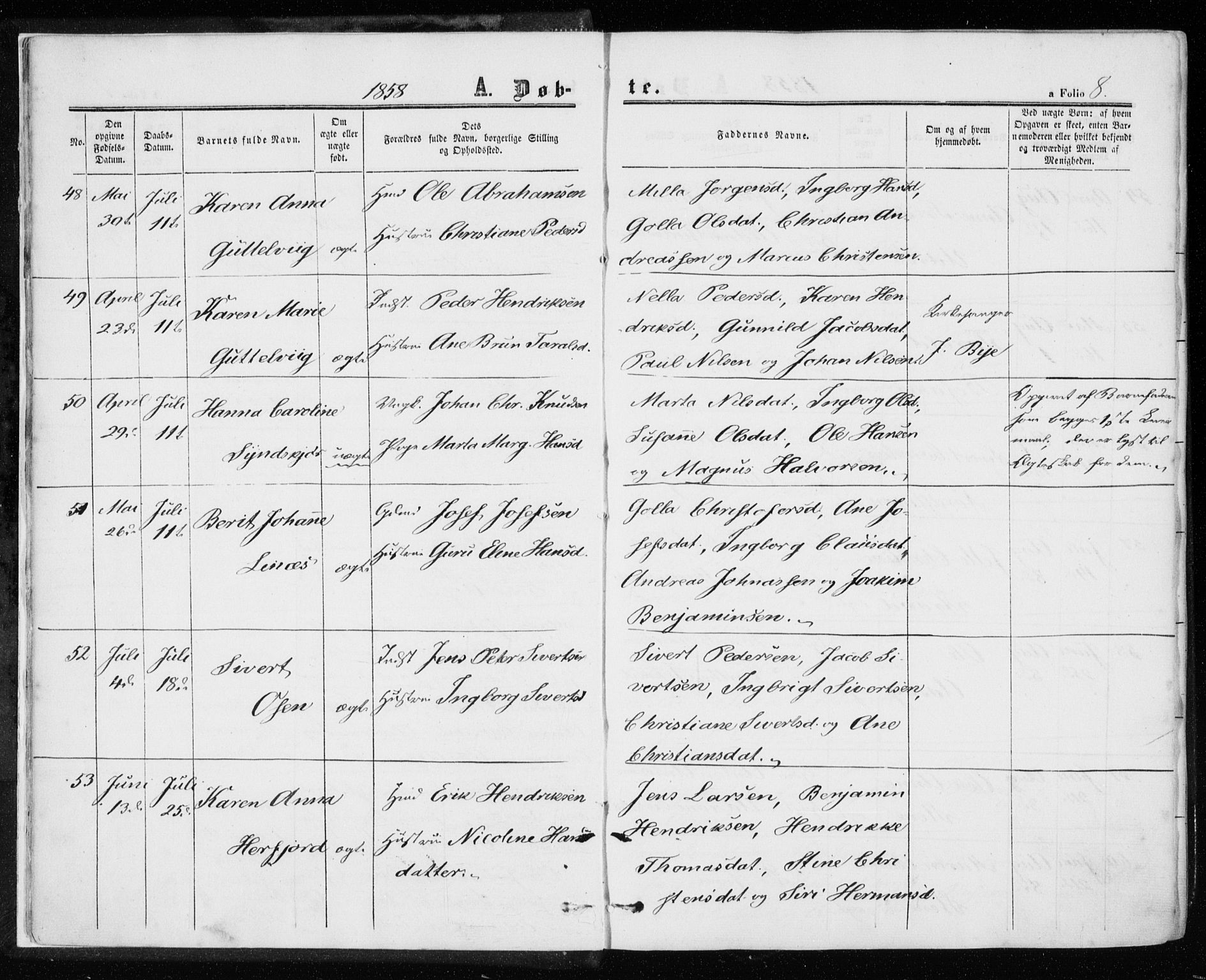 Ministerialprotokoller, klokkerbøker og fødselsregistre - Sør-Trøndelag, AV/SAT-A-1456/657/L0705: Parish register (official) no. 657A06, 1858-1867, p. 8