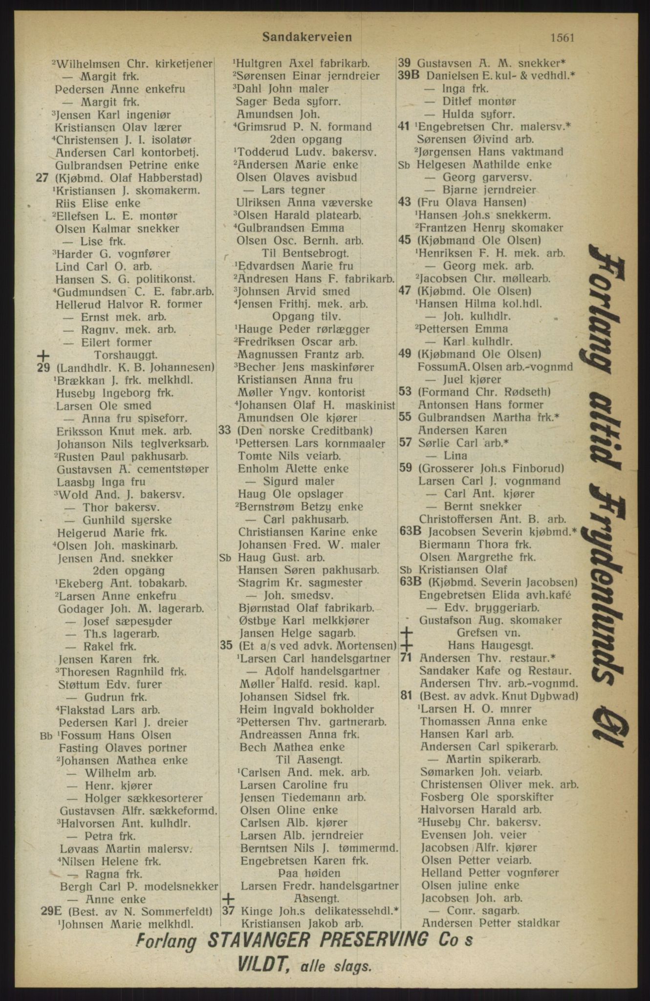 Kristiania/Oslo adressebok, PUBL/-, 1914, p. 1561