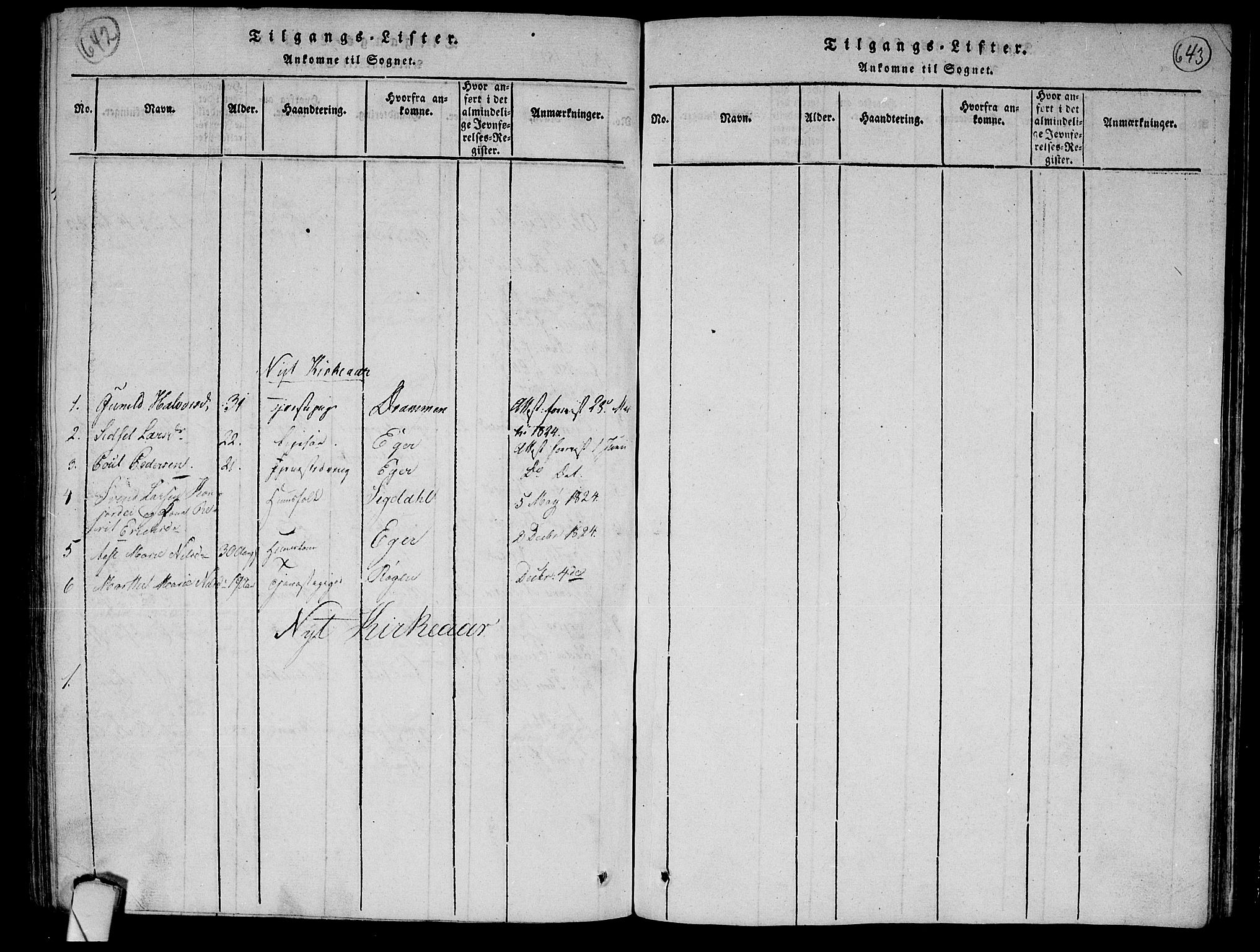 Lier kirkebøker, SAKO/A-230/F/Fa/L0008: Parish register (official) no. I 8, 1813-1825, p. 642-643