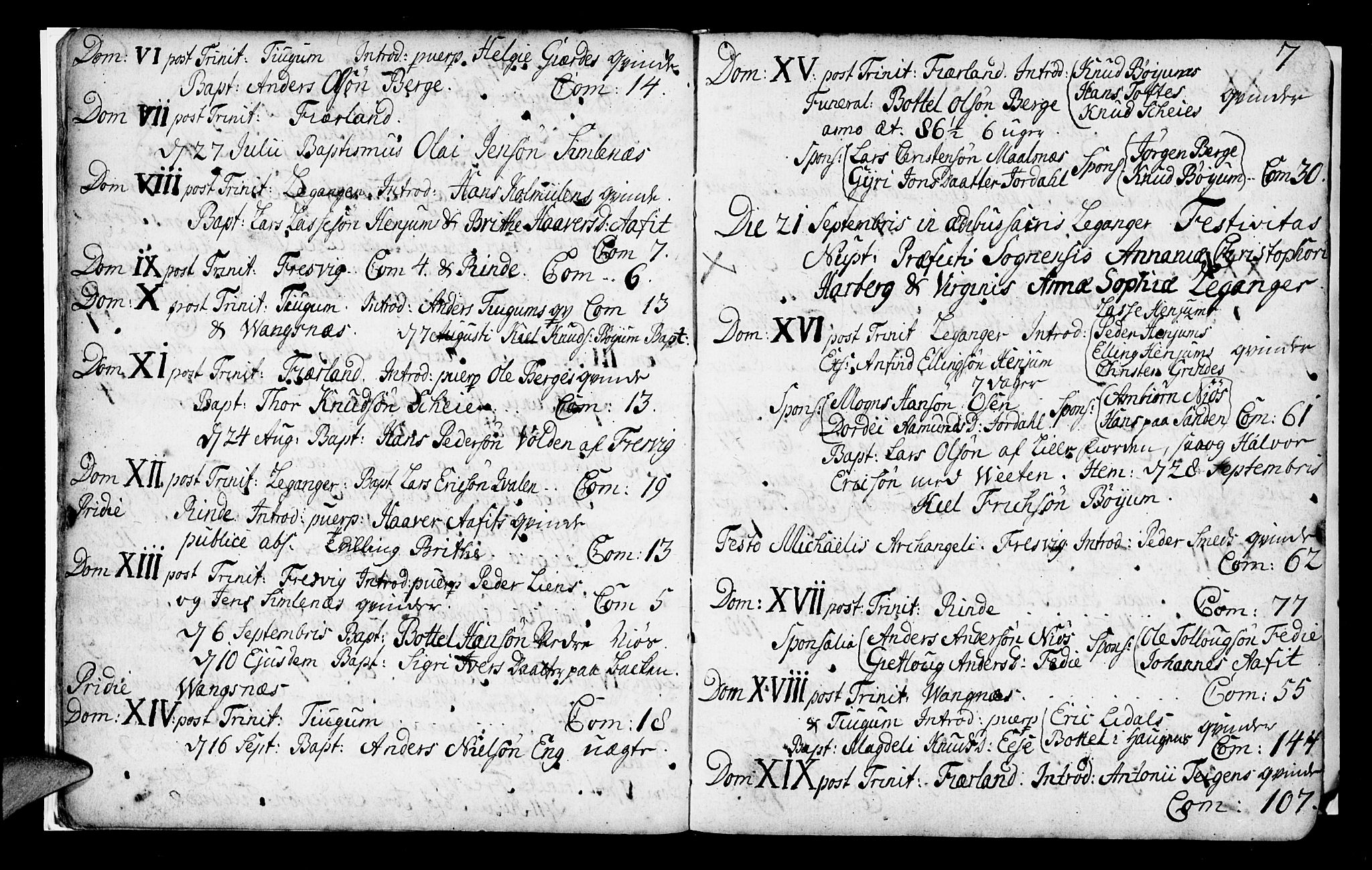 Leikanger sokneprestembete, SAB/A-81001: Parish register (official) no. A 2, 1735-1756, p. 7