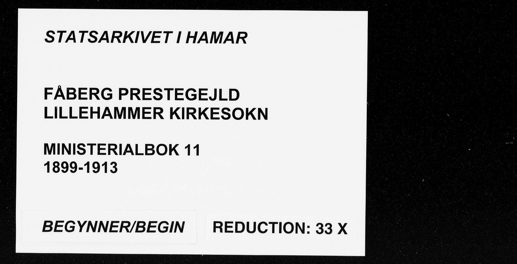 Fåberg prestekontor, AV/SAH-PREST-086/H/Ha/Haa/L0011: Parish register (official) no. 11, 1899-1913