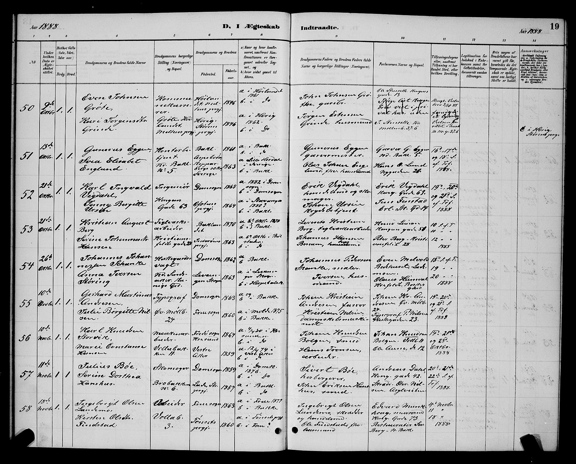 Ministerialprotokoller, klokkerbøker og fødselsregistre - Sør-Trøndelag, SAT/A-1456/604/L0223: Parish register (copy) no. 604C06, 1886-1897, p. 19