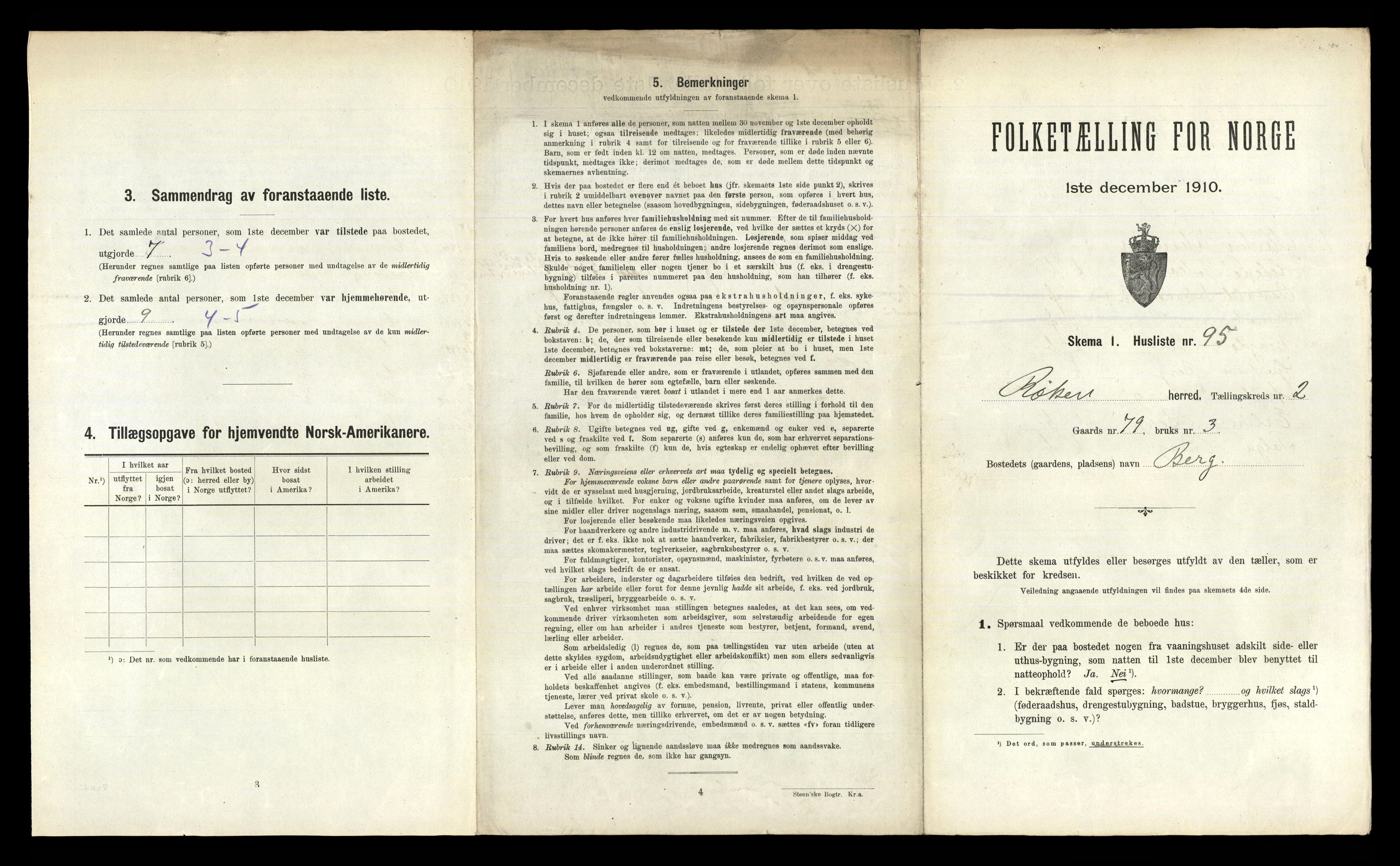 RA, 1910 census for Røyken, 1910, p. 353