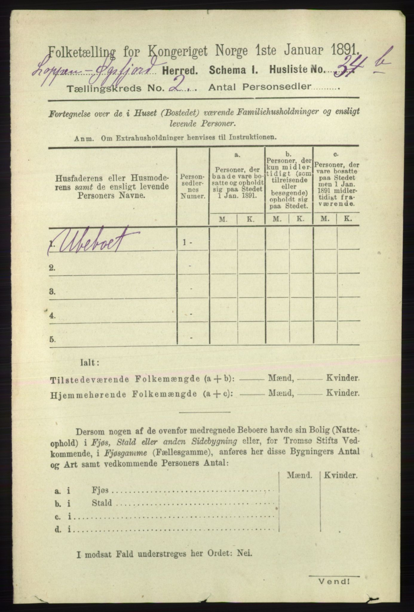 RA, 1891 census for 2014 Loppa, 1891, p. 362