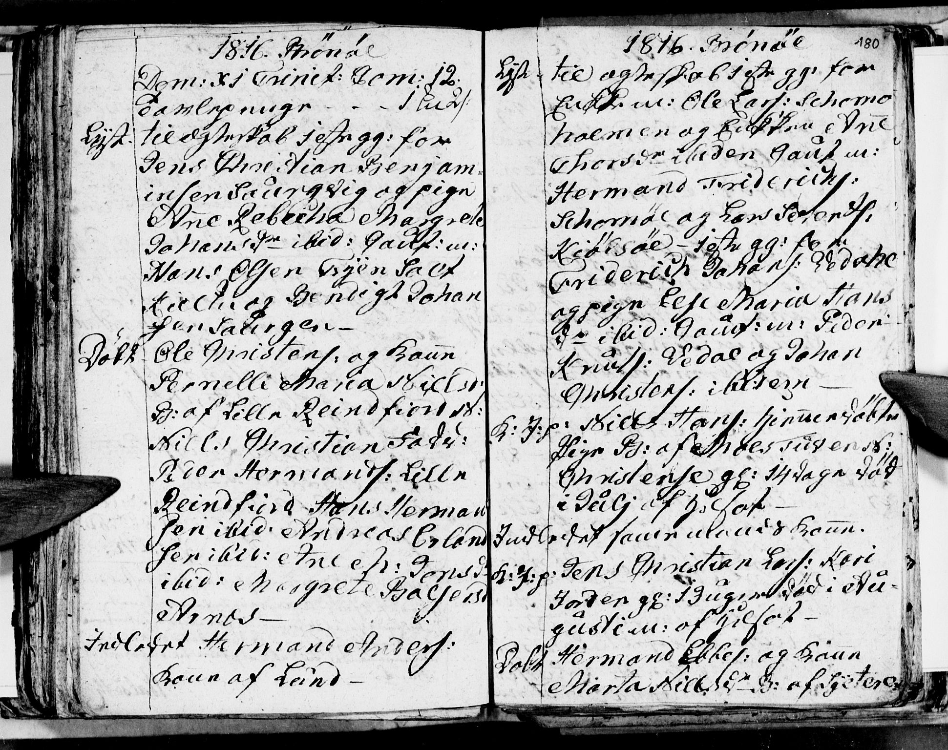 Ministerialprotokoller, klokkerbøker og fødselsregistre - Nordland, AV/SAT-A-1459/813/L0209: Parish register (copy) no. 813C01, 1803-1821, p. 180