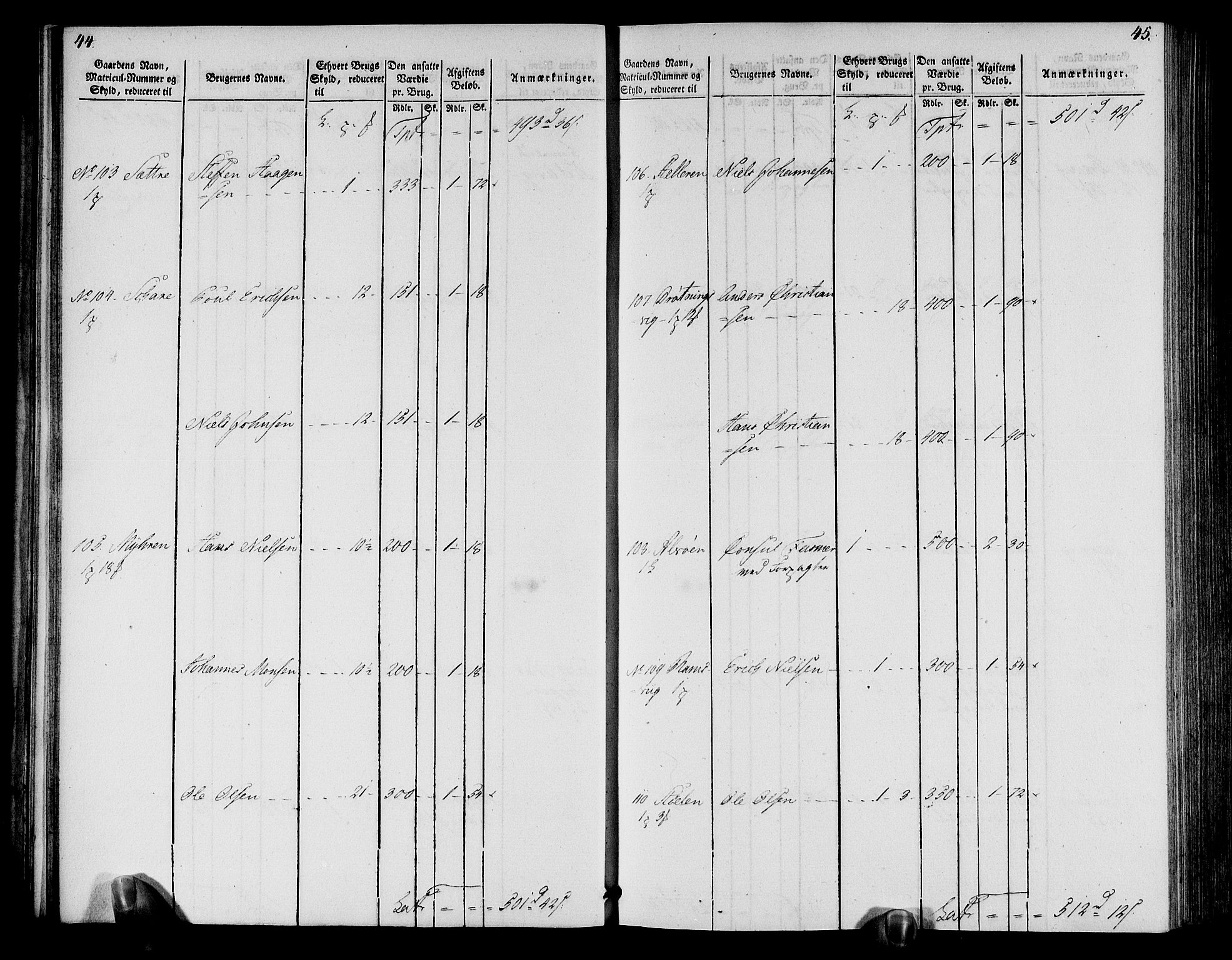 Rentekammeret inntil 1814, Realistisk ordnet avdeling, AV/RA-EA-4070/N/Ne/Nea/L0113: Nordhordland og Voss fogderi. Oppebørselsregister, 1803-1804, p. 26