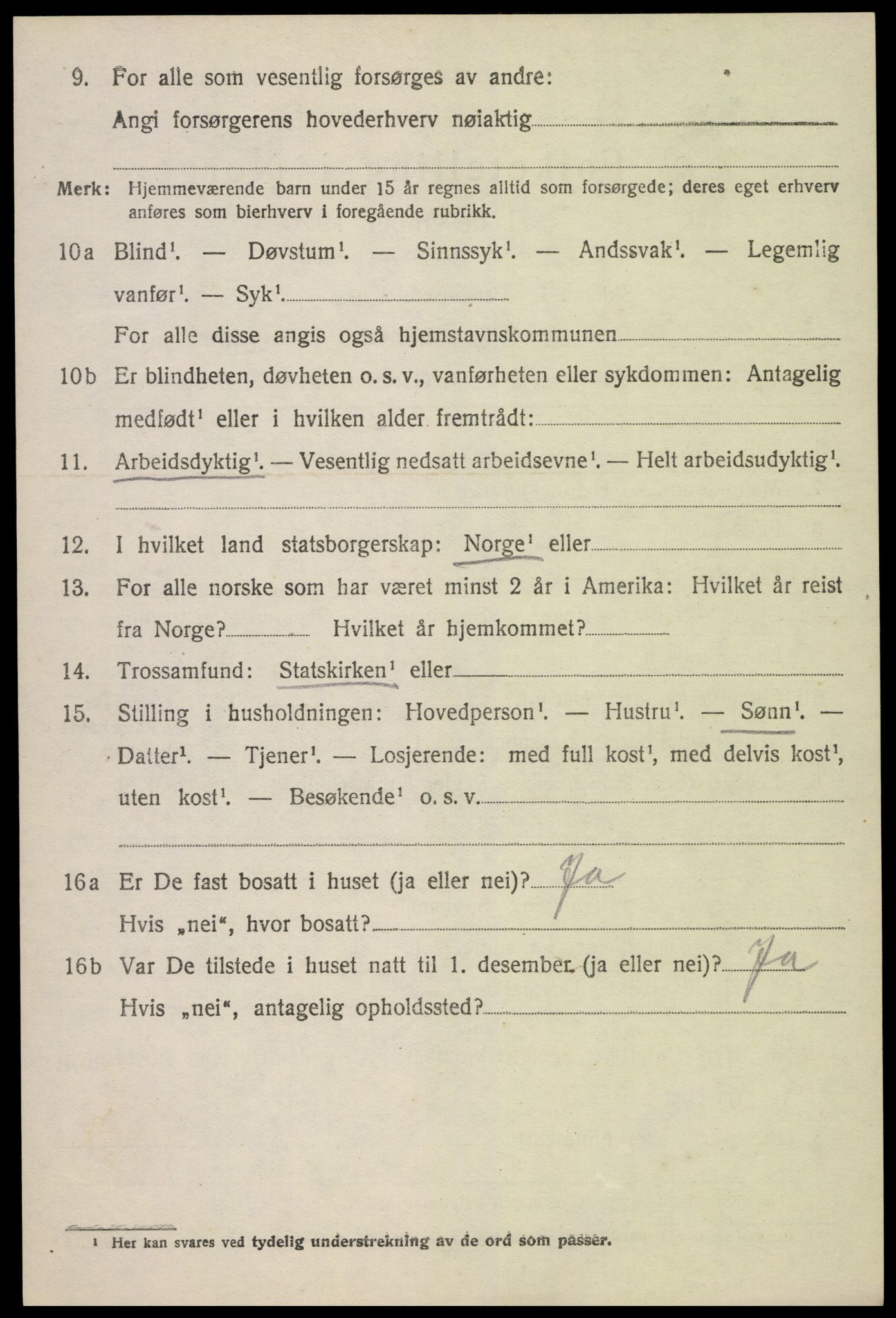 SAK, 1920 census for Øyestad, 1920, p. 2681