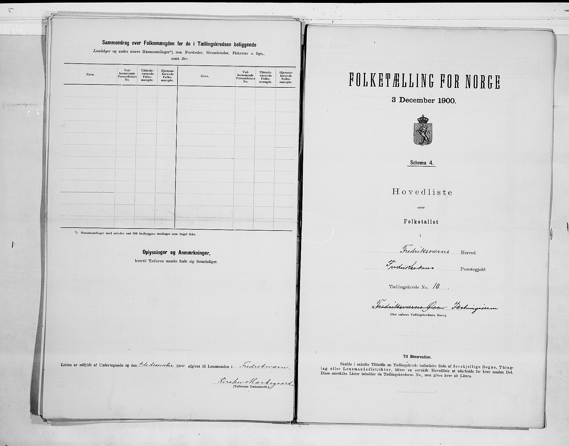RA, 1900 census for Fredriksvern, 1900, p. 22