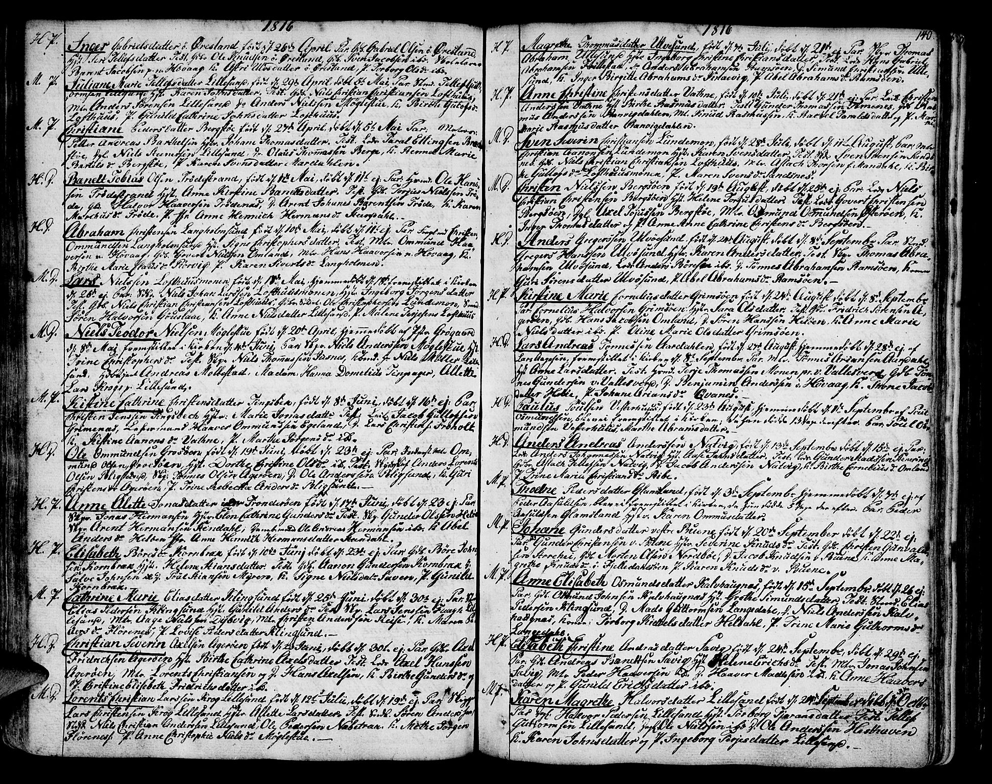 Vestre Moland sokneprestkontor, SAK/1111-0046/F/Fa/Fab/L0002: Parish register (official) no. A 2, 1760-1816, p. 140