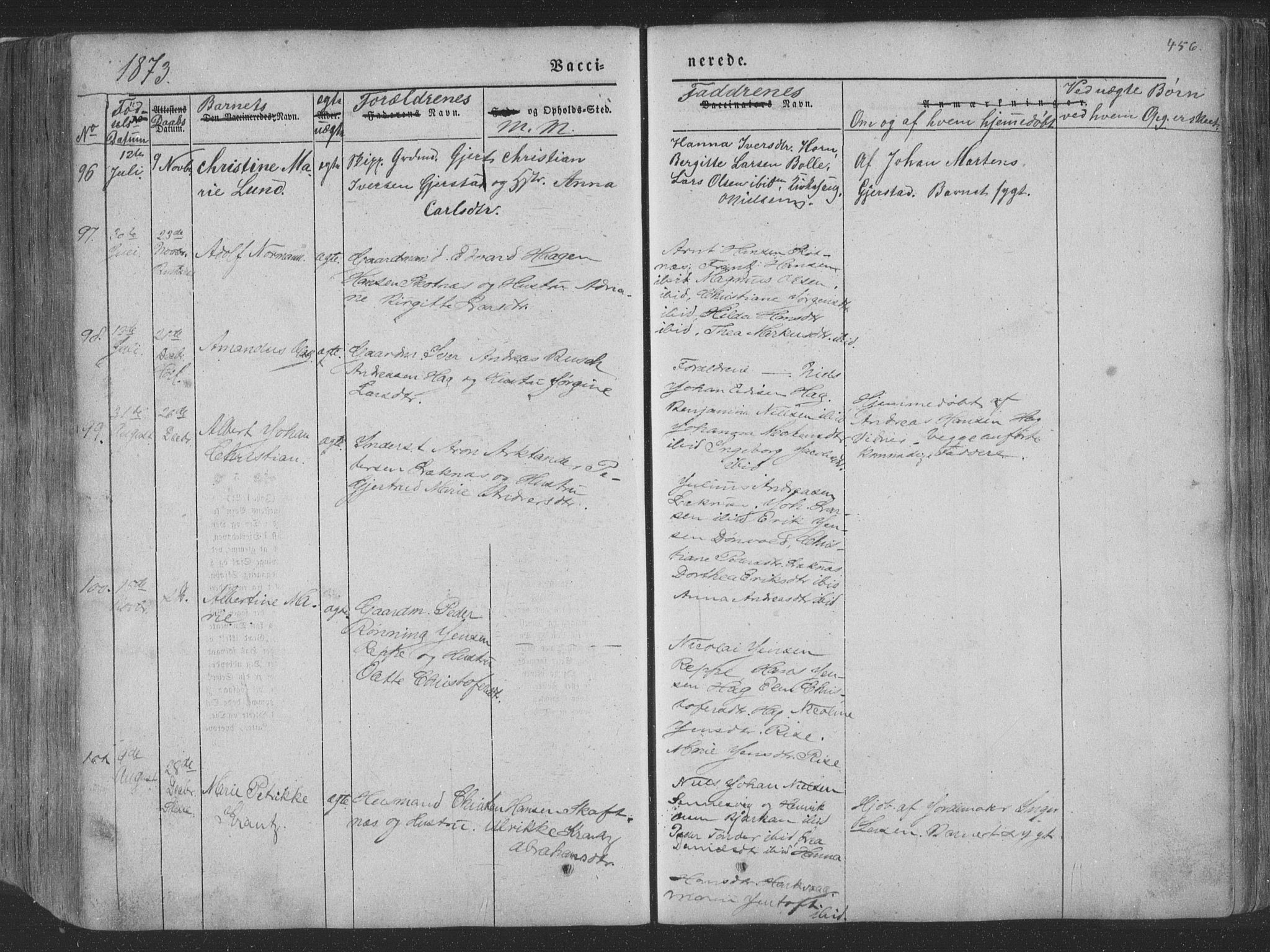 Ministerialprotokoller, klokkerbøker og fødselsregistre - Nordland, AV/SAT-A-1459/881/L1165: Parish register (copy) no. 881C02, 1854-1876, p. 456