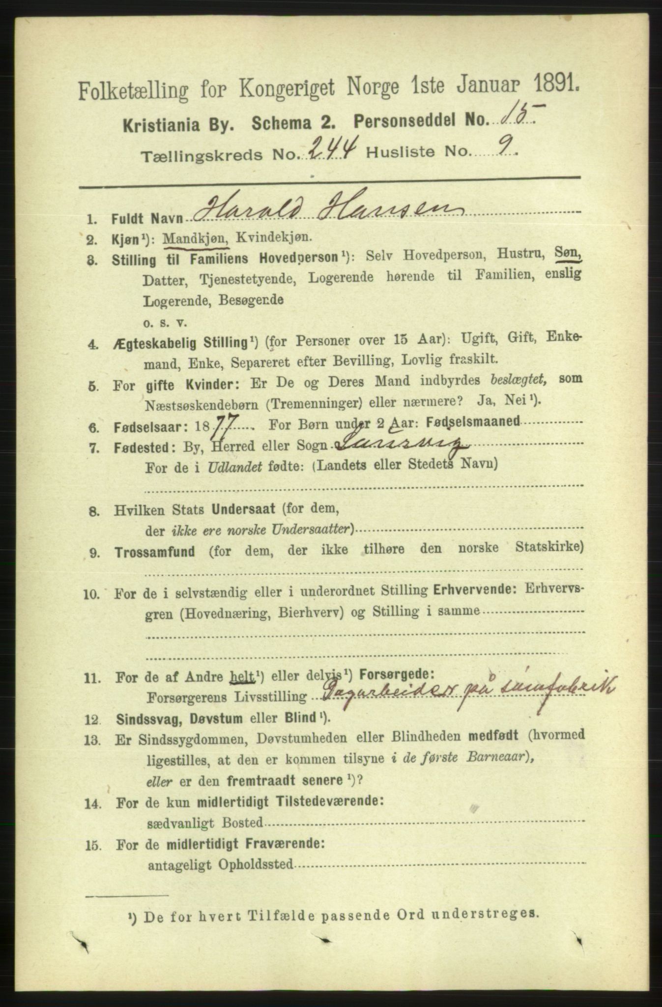 RA, 1891 census for 0301 Kristiania, 1891, p. 148702