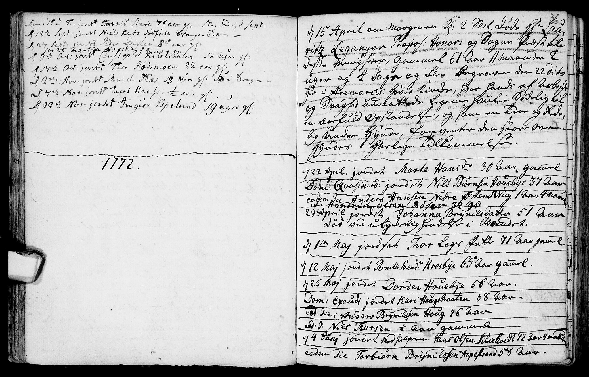 Aremark prestekontor Kirkebøker, SAO/A-10899/F/Fa/L0003: Parish register (official) no. I 3, 1745-1795, p. 36