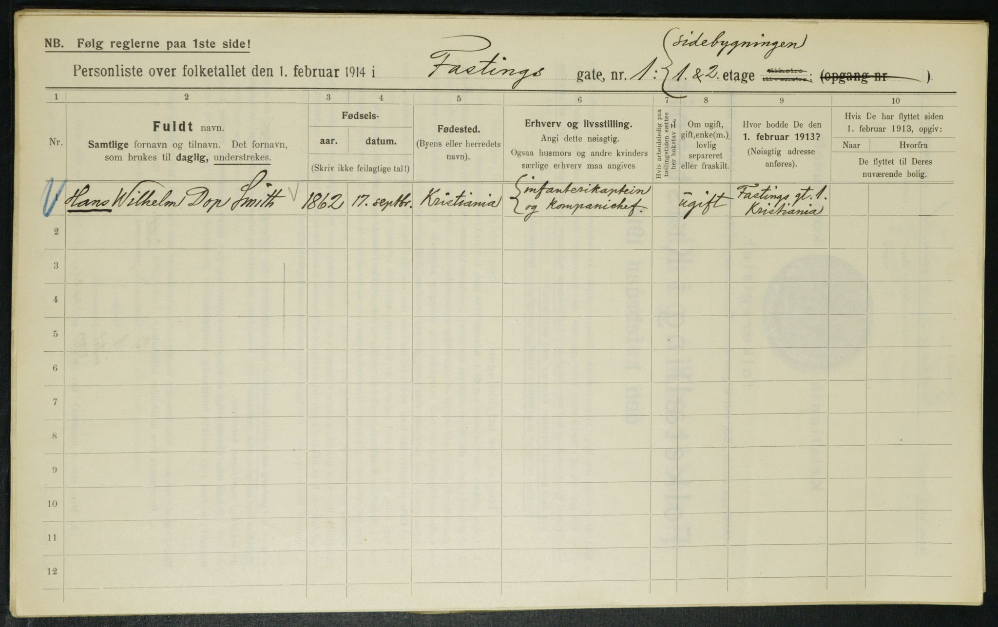 OBA, Municipal Census 1914 for Kristiania, 1914, p. 23779