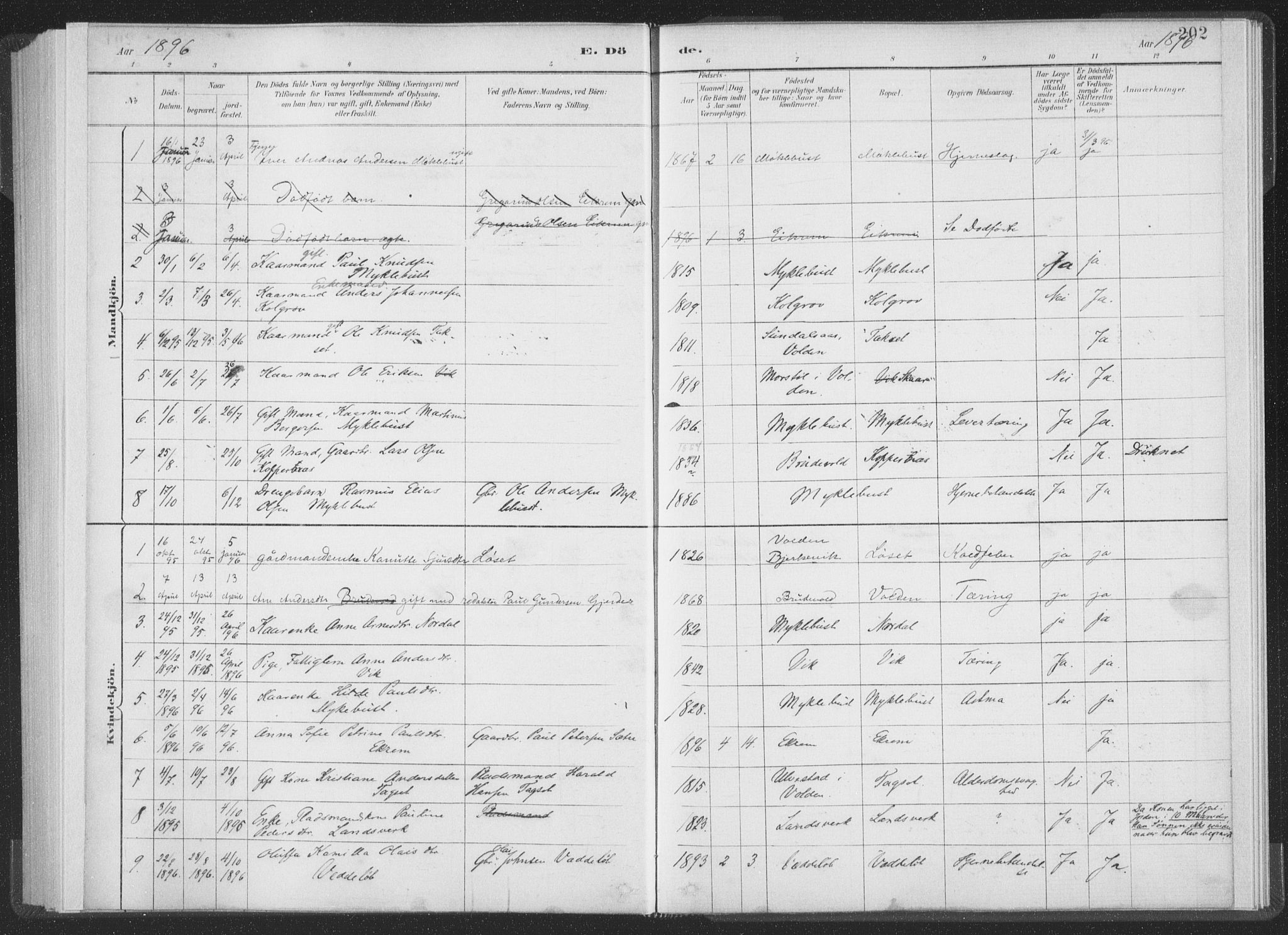 Ministerialprotokoller, klokkerbøker og fødselsregistre - Møre og Romsdal, AV/SAT-A-1454/502/L0025: Parish register (official) no. 502A03, 1885-1909, p. 202