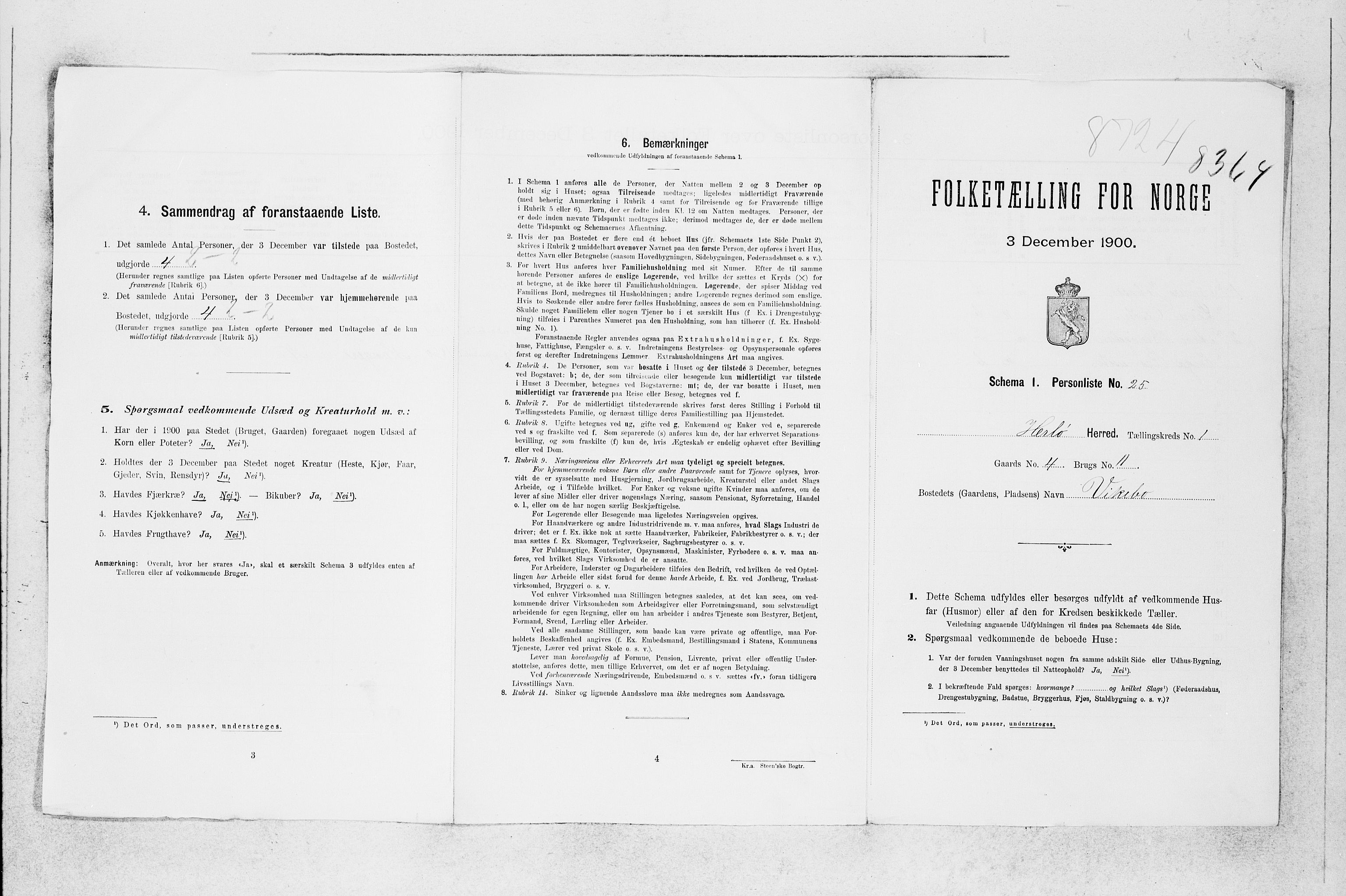 SAB, 1900 census for Herdla, 1900, p. 24