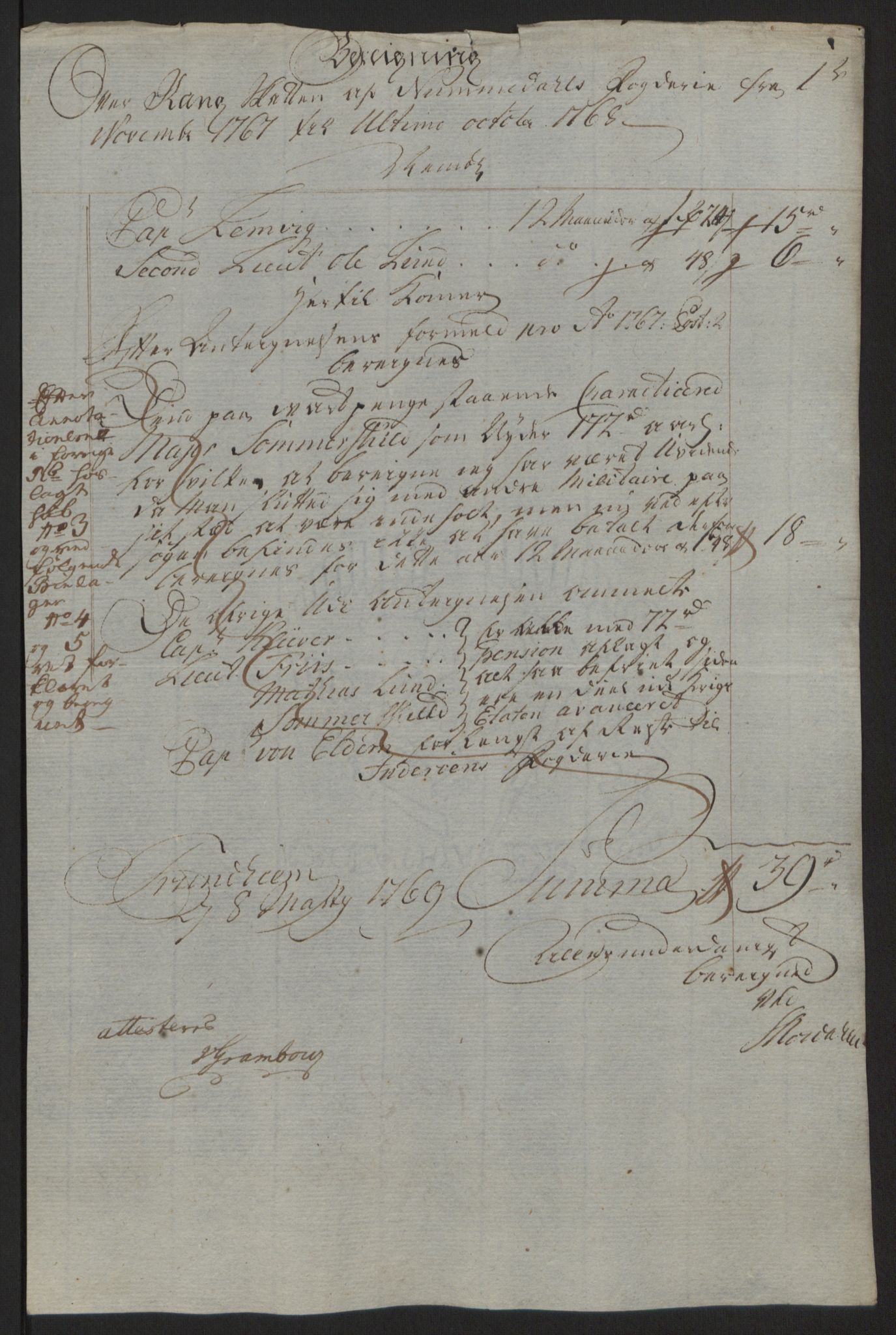 Rentekammeret inntil 1814, Reviderte regnskaper, Fogderegnskap, RA/EA-4092/R64/L4502: Ekstraskatten Namdal, 1762-1772, p. 266
