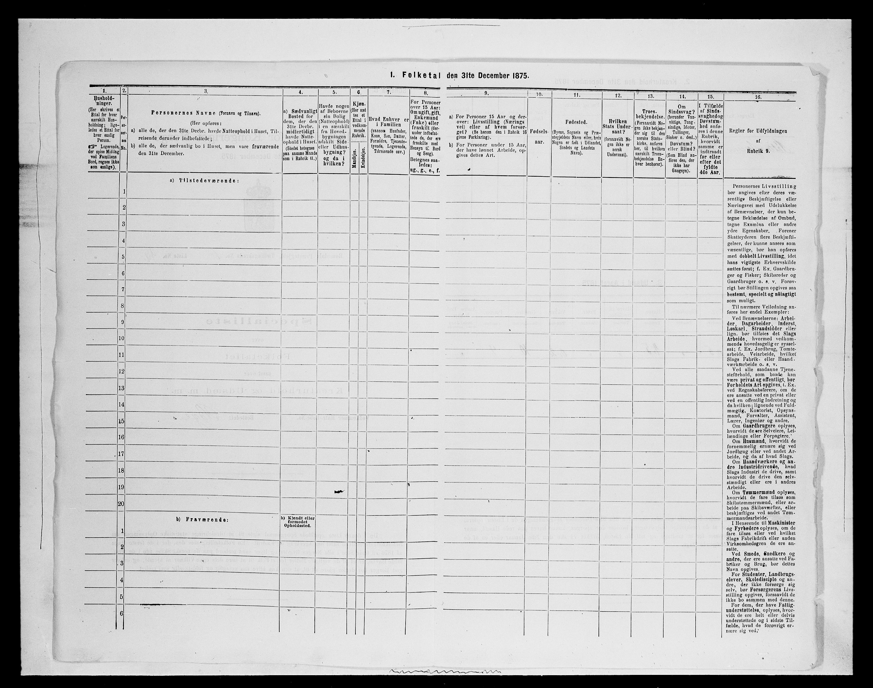 SAH, 1875 census for 0416P Romedal, 1875, p. 1047