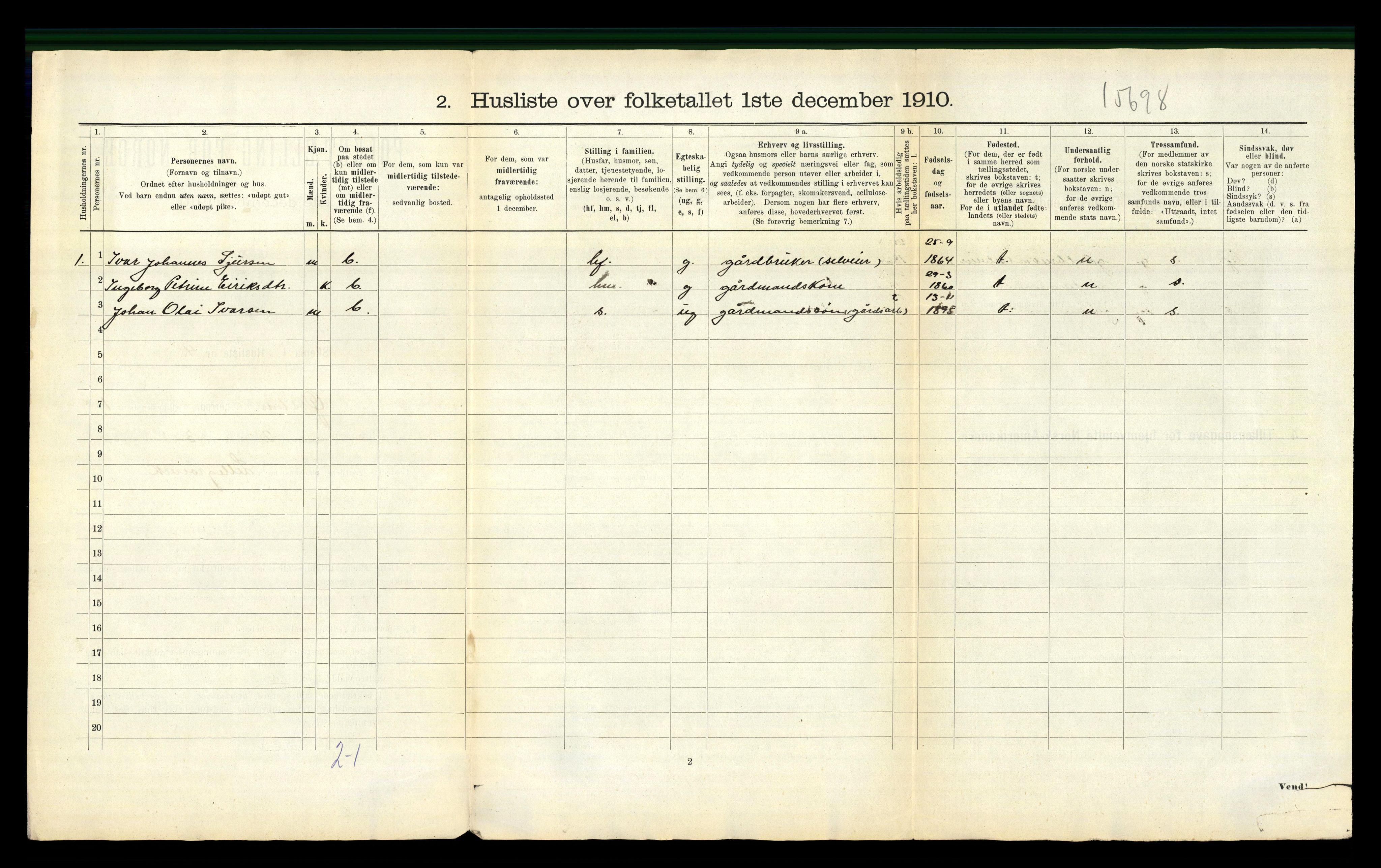 RA, 1910 census for Ørsta, 1910, p. 39