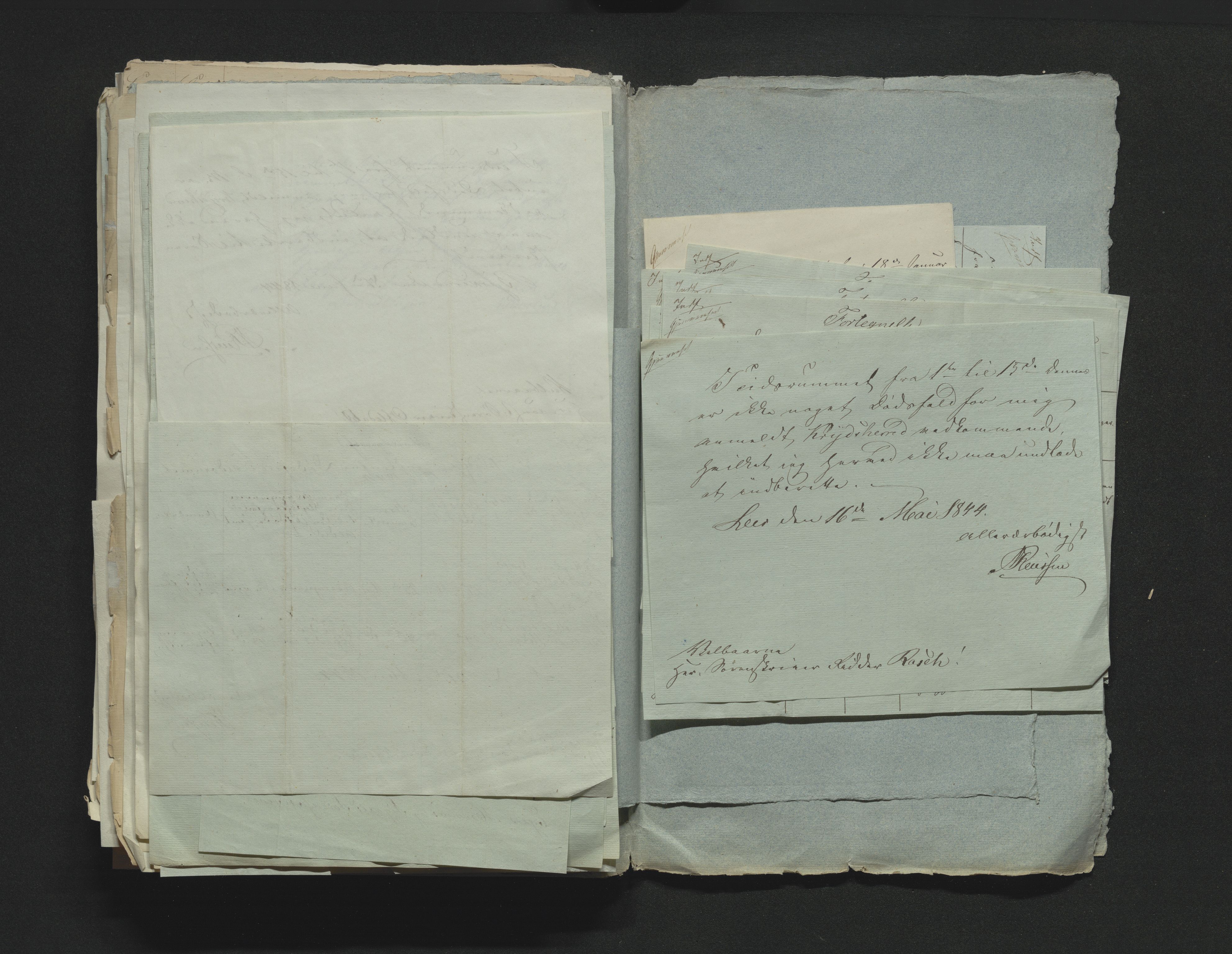 Eiker, Modum og Sigdal sorenskriveri, AV/SAKO-A-123/H/Ha/Hab/L0006: Dødsfallsmeldinger, 1841-1845