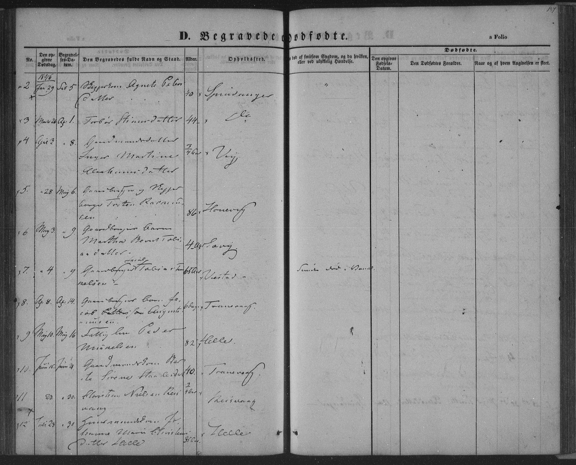 Herad sokneprestkontor, SAK/1111-0018/F/Fa/Fab/L0003: Parish register (official) no. A 3, 1844-1853, p. 187