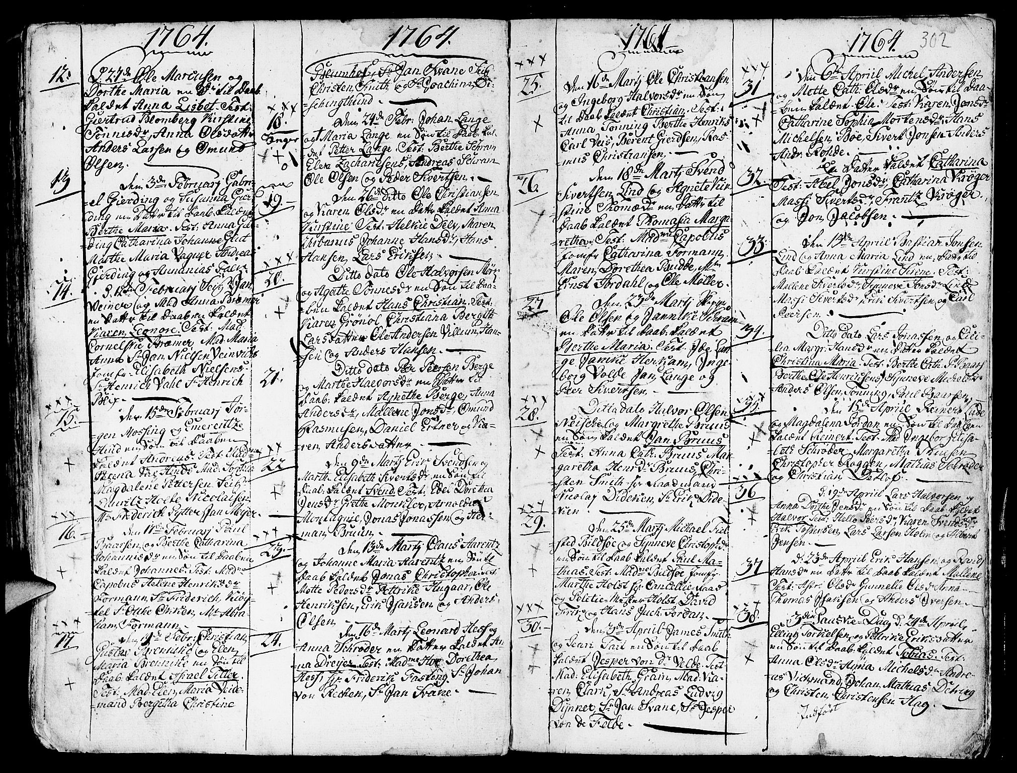 Nykirken Sokneprestembete, AV/SAB-A-77101/H/Haa/L0003: Parish register (official) no. A 3, 1717-1764, p. 302