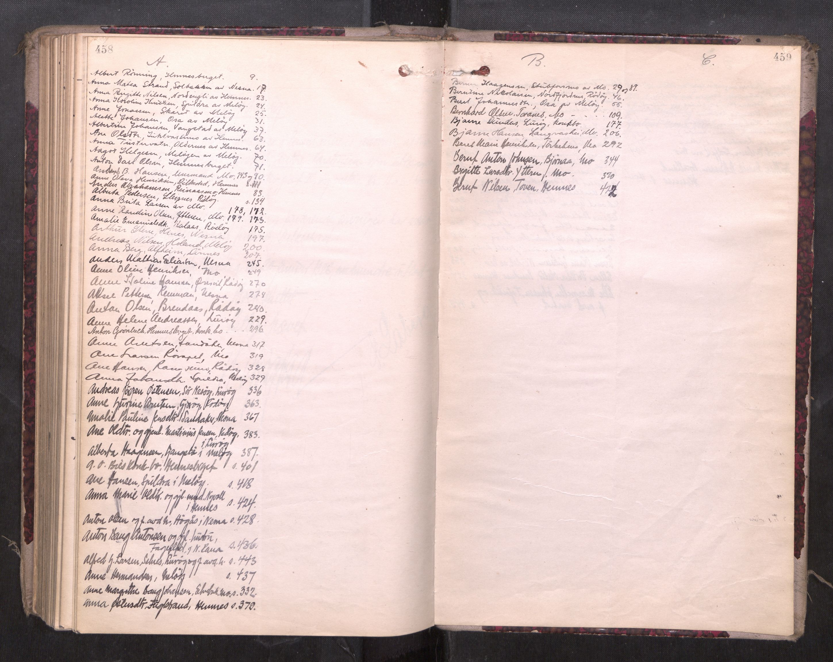 Rana sorenskriveri , AV/SAT-A-1108/1/3/3A/L0010: Skifteslutningsprotokoll, 1921-1927, p. 458-459
