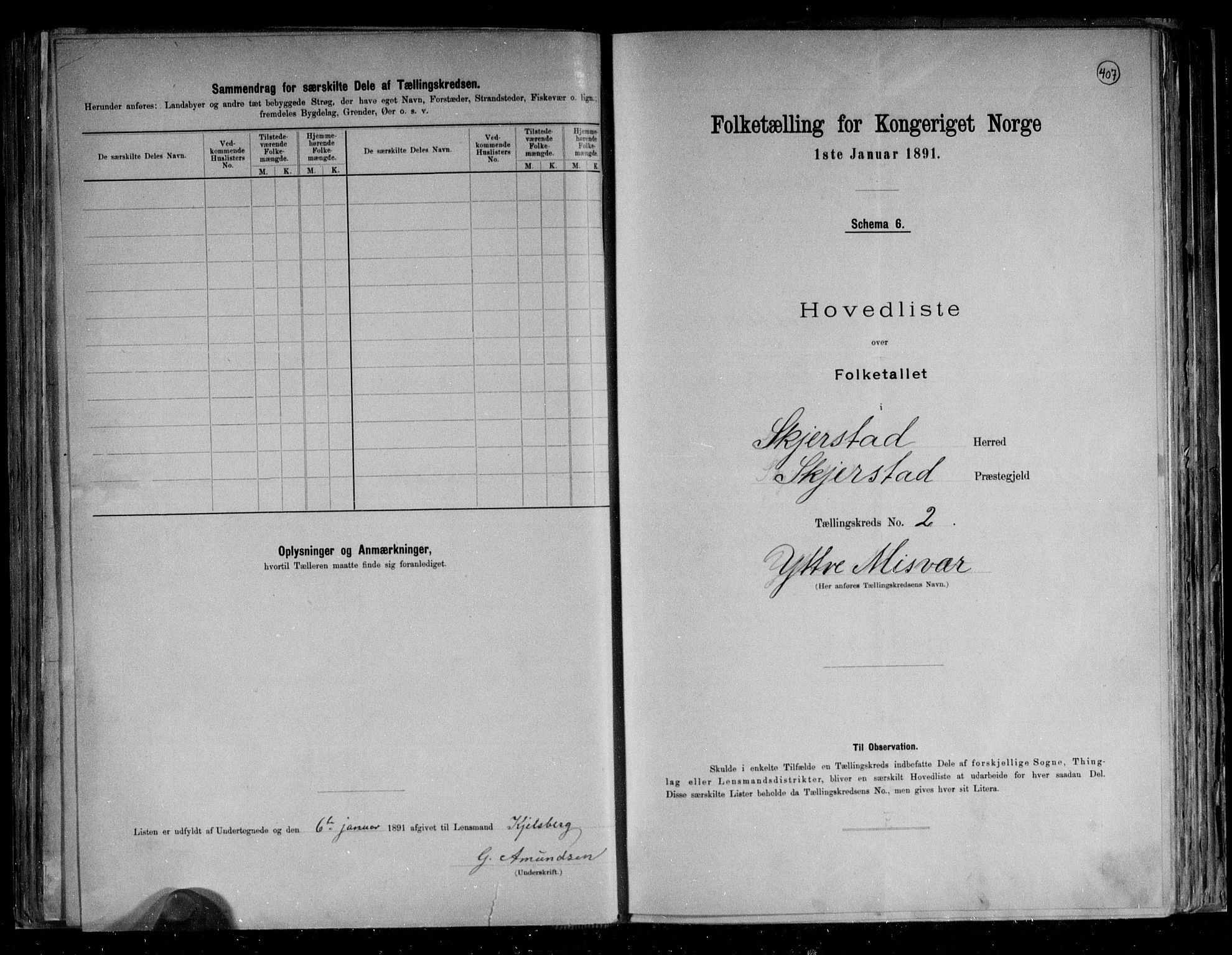 RA, 1891 census for 1842 Skjerstad, 1891, p. 7