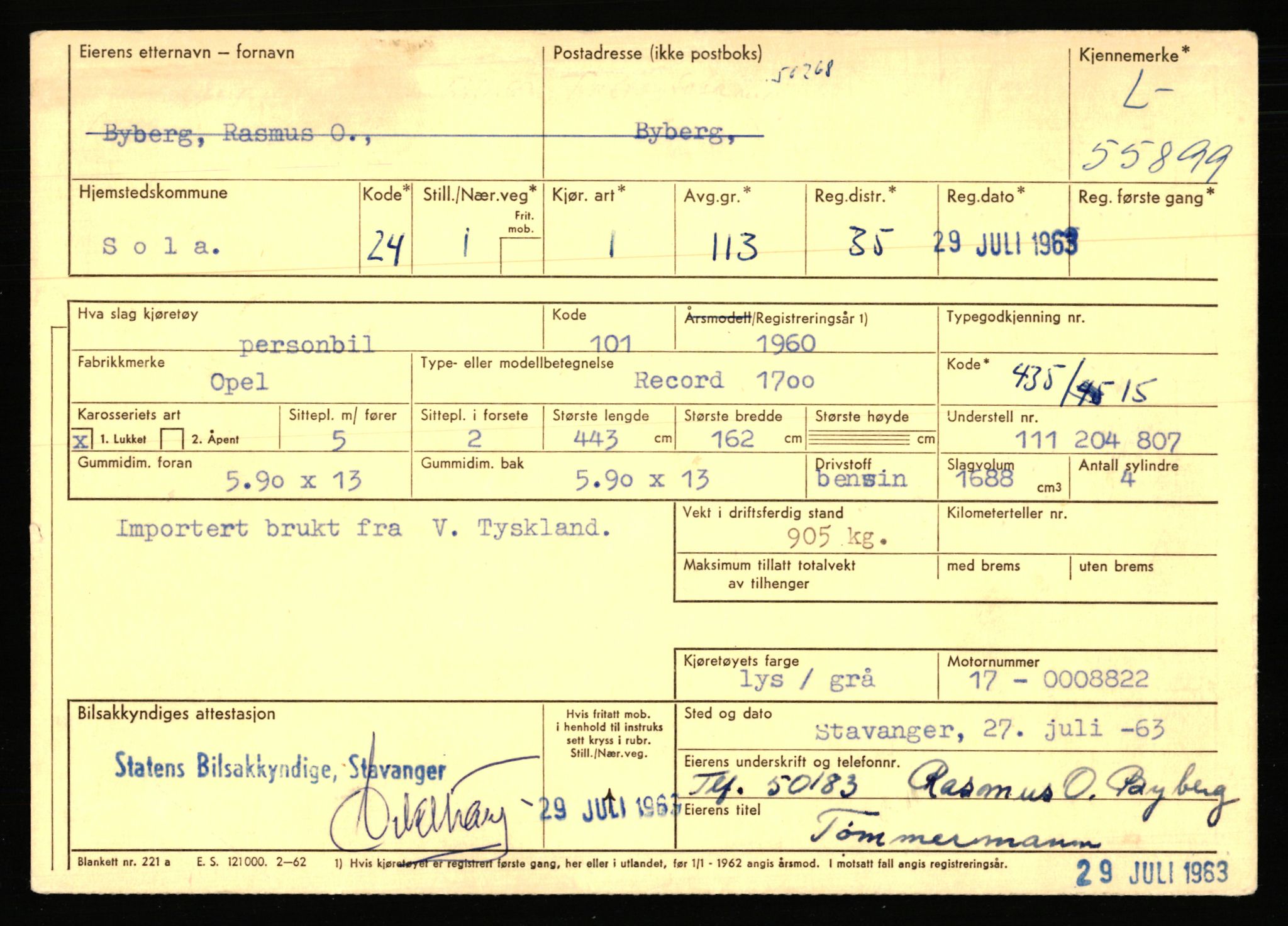 Stavanger trafikkstasjon, AV/SAST-A-101942/0/F/L0055: L-55700 - L-56499, 1930-1971, p. 291