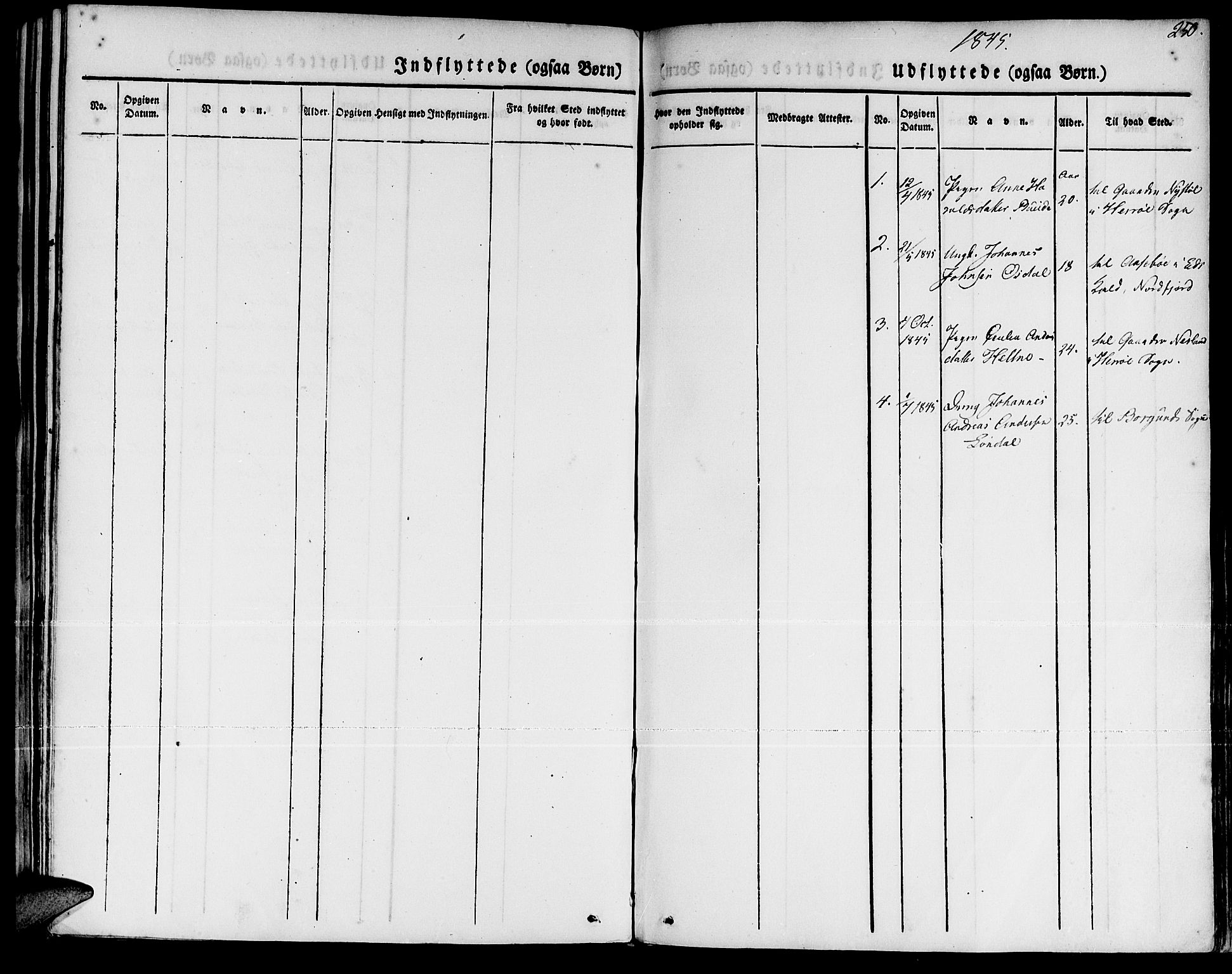 Ministerialprotokoller, klokkerbøker og fødselsregistre - Møre og Romsdal, AV/SAT-A-1454/511/L0139: Parish register (official) no. 511A06, 1831-1850, p. 250